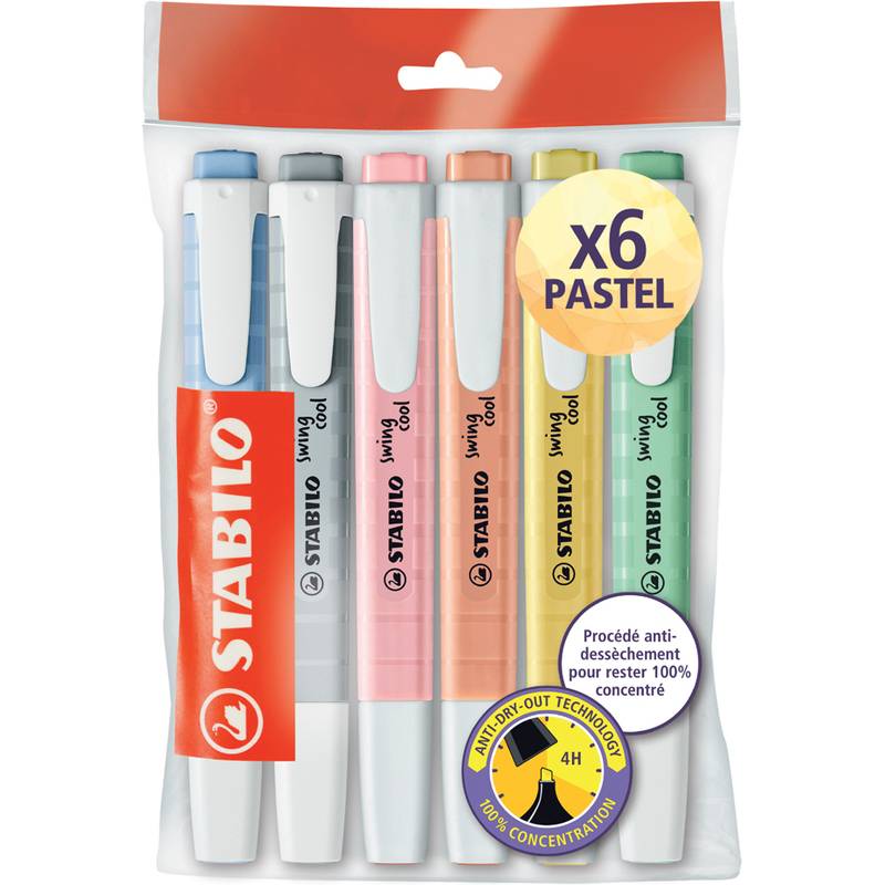 STABILO Textmarker swing cool PASTEL, 6er Ecopack-0