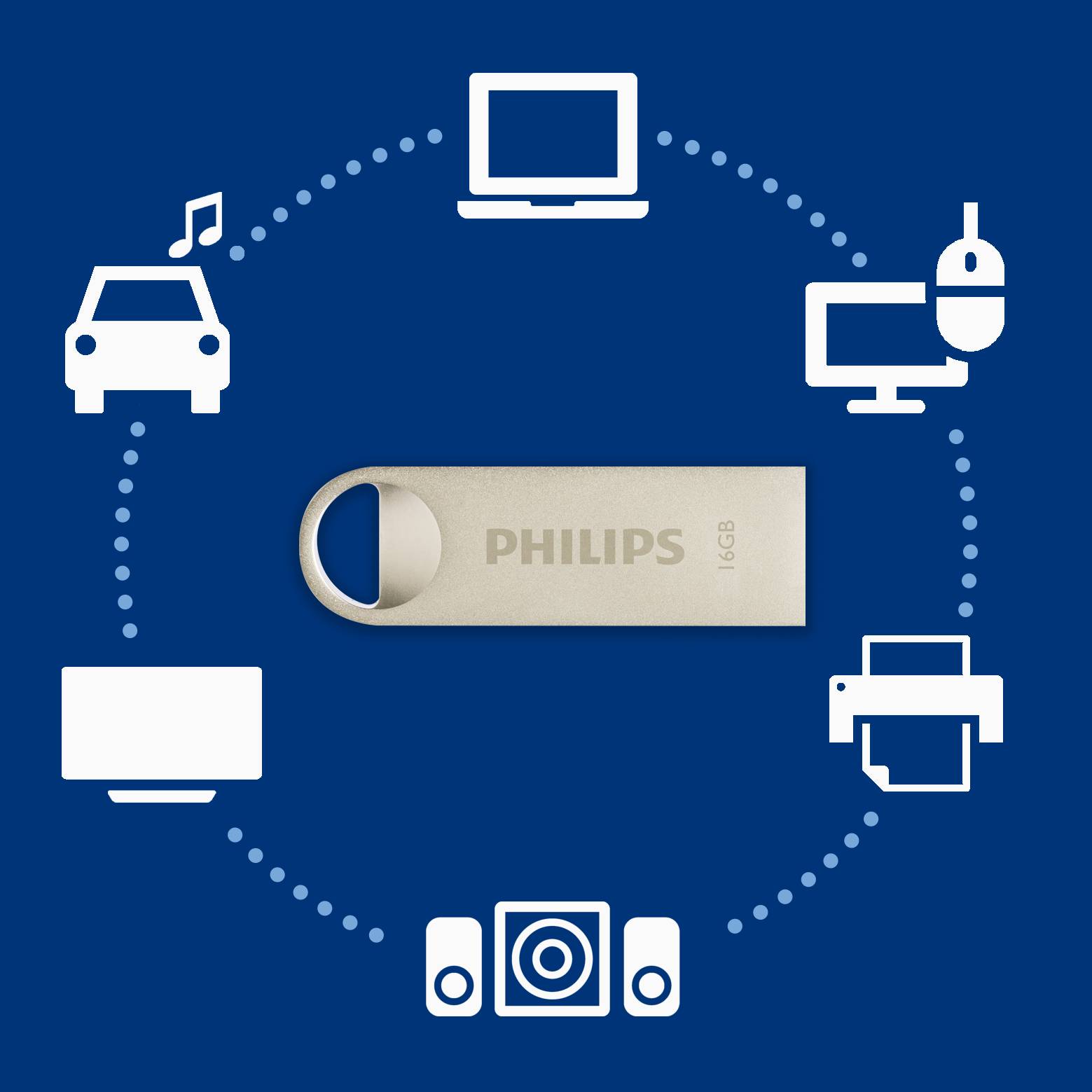 Philips FM16FD160B Moon edition 2.0 USB-Flash-Laufwerk 16 GB USB-0
