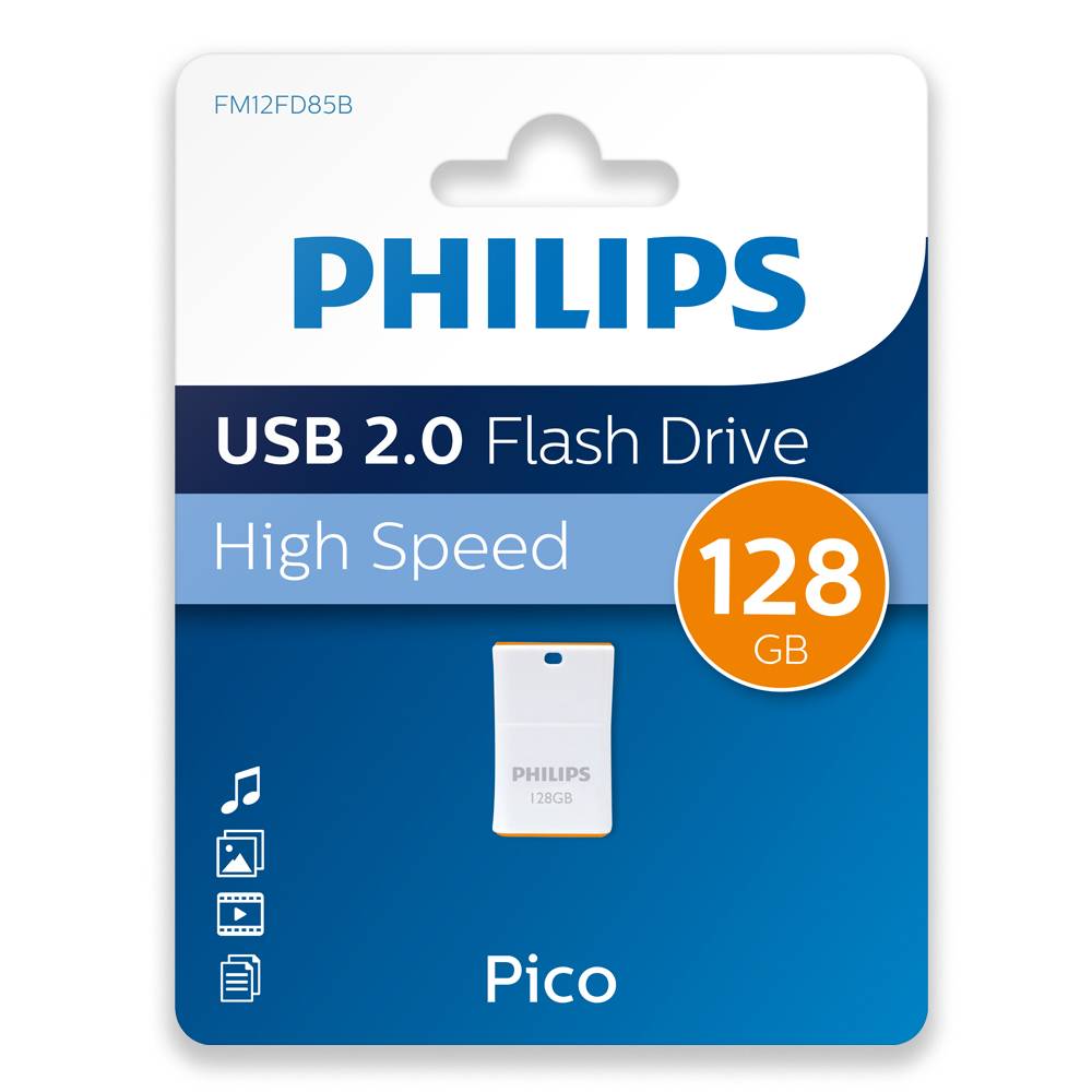 PHILIPS - USB 2.0 128GB Pico Edition Sunrise Orange - USB-Stick - 128 GB-0
