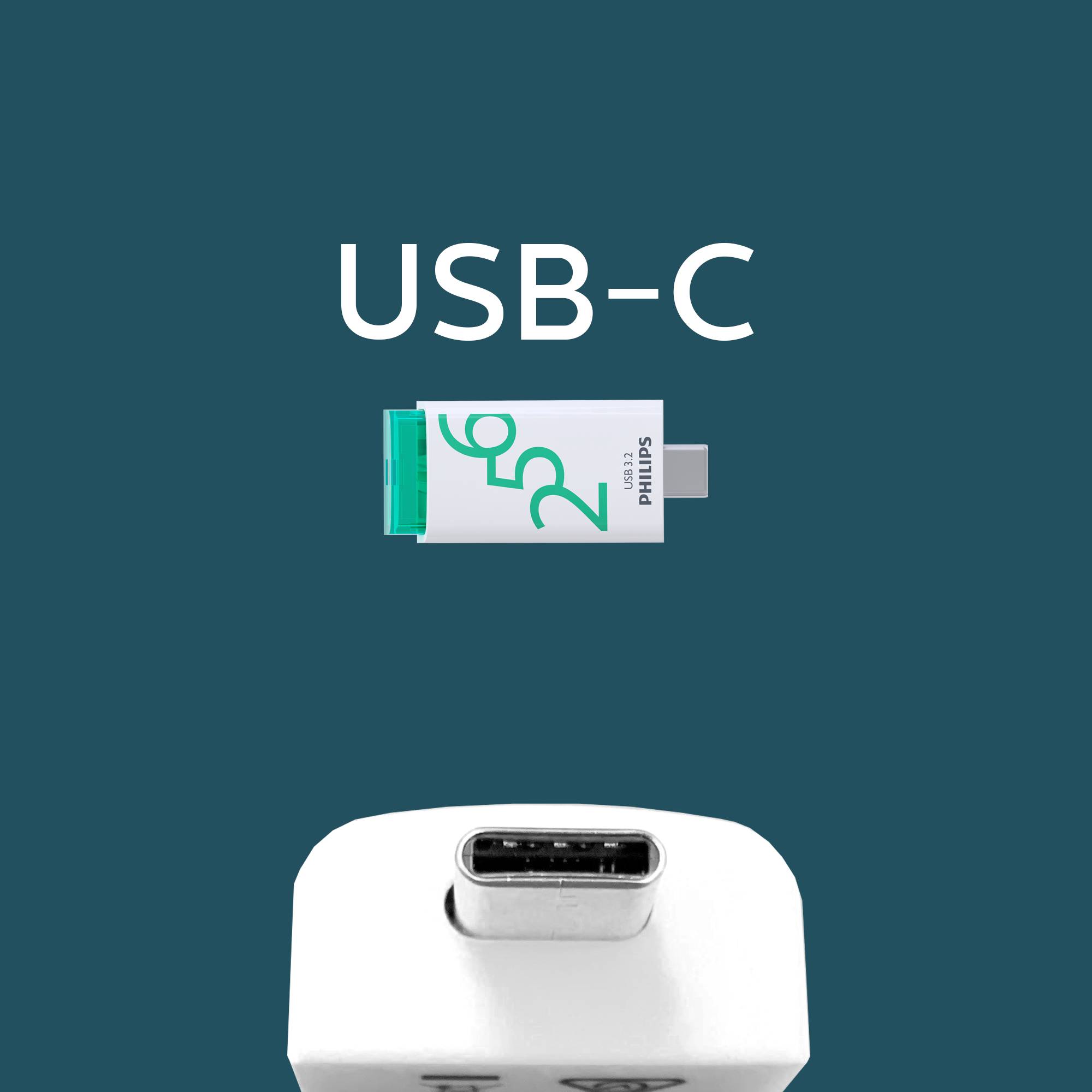 PHILIPS - USB 3.2 256GB Click Series Gen 1 USB-C - USB-Stick - 256 GB - USB-Stick - 256 GB-3