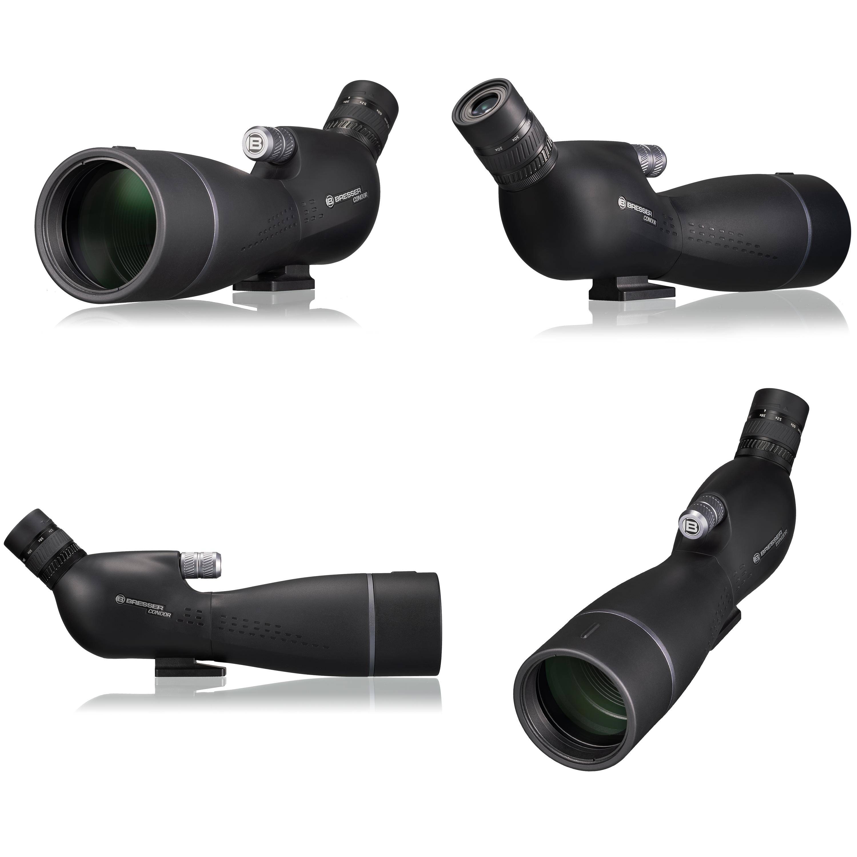 Bresser Optics Condor 20-60x85 Gen. II, 95 mm, 420 mm, 157 mm, 1,54 kg, Schwarz, 36 m-2