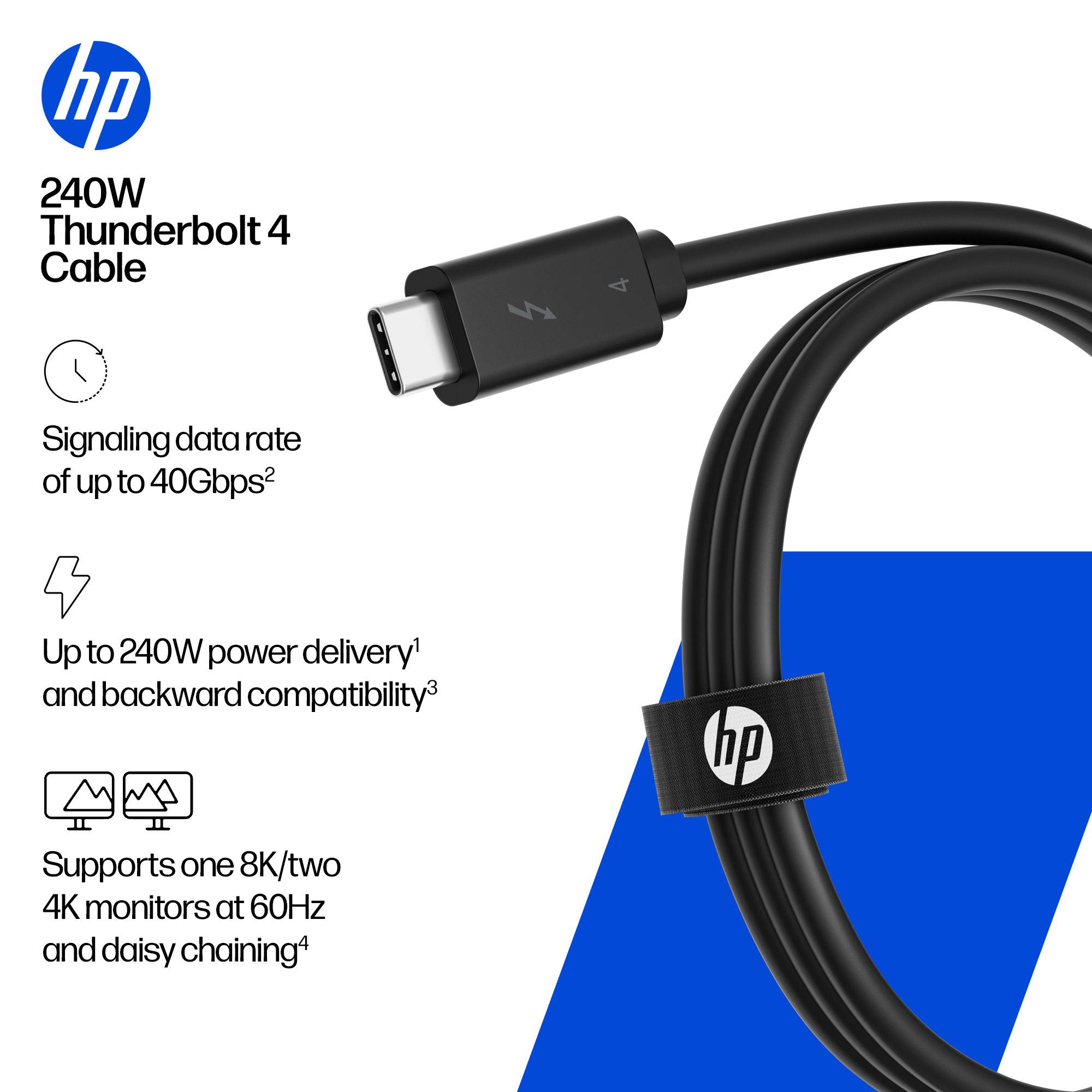 HP USB-Kabel - Thunderbolt 4 männlich zu Thunderbolt 4 männlich - 1 m - USB Power Delivery (240W)-3