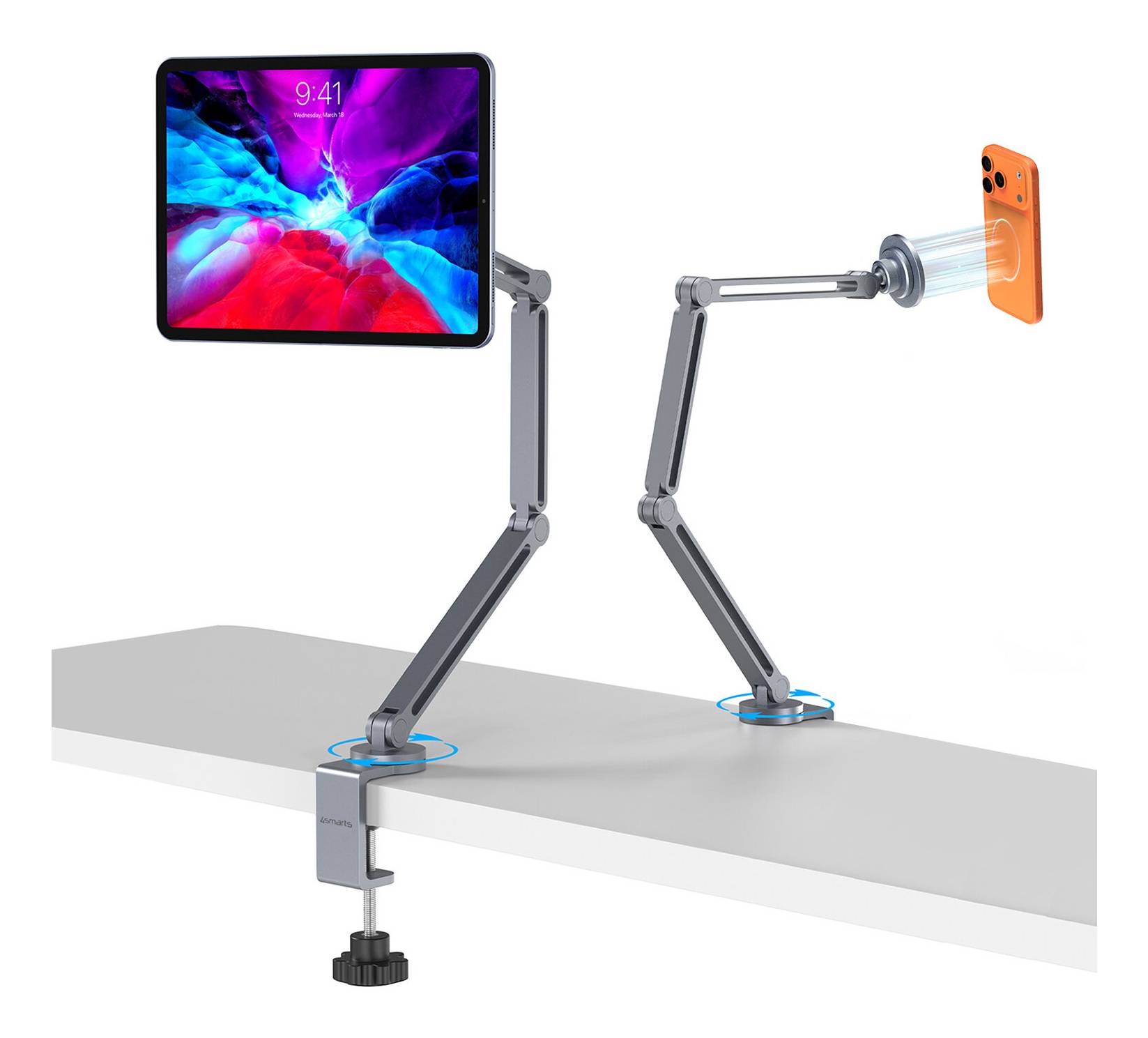 4smarts Halterung Tablet/Smartphone ErgoPro grau