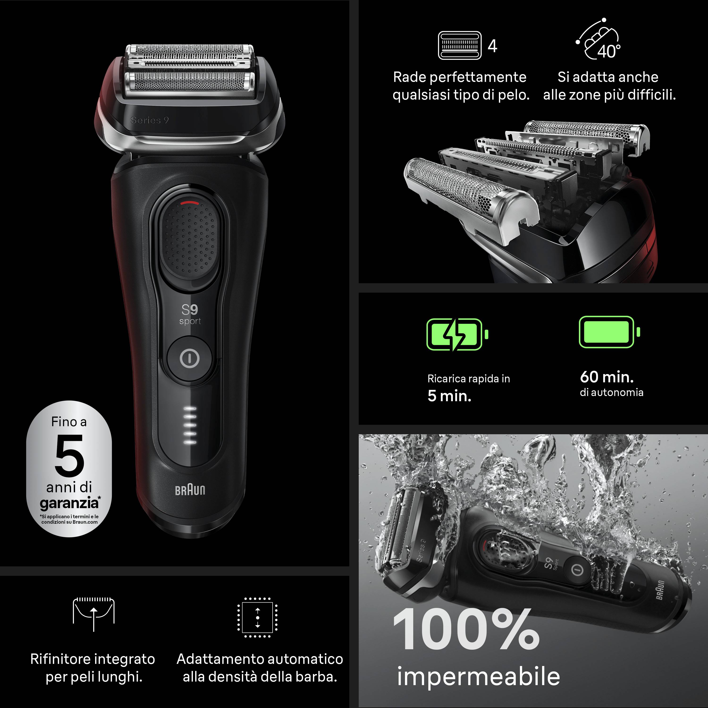 Braun Series 9 Sport 9110s Folienschaber Schwarz-3