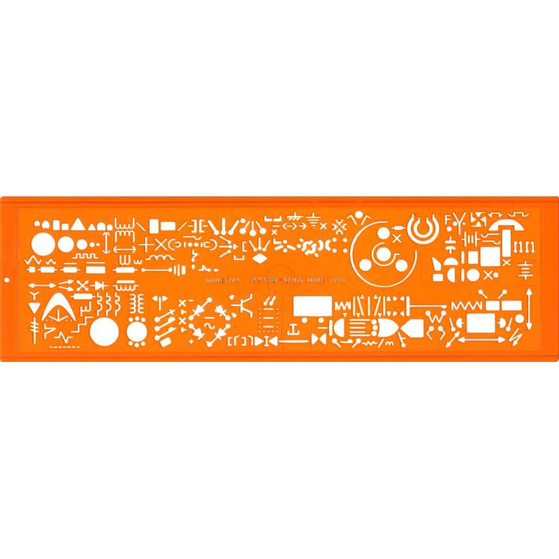 MINERVA Schriftschablone Electrographe, 13 A, NF Norm-0