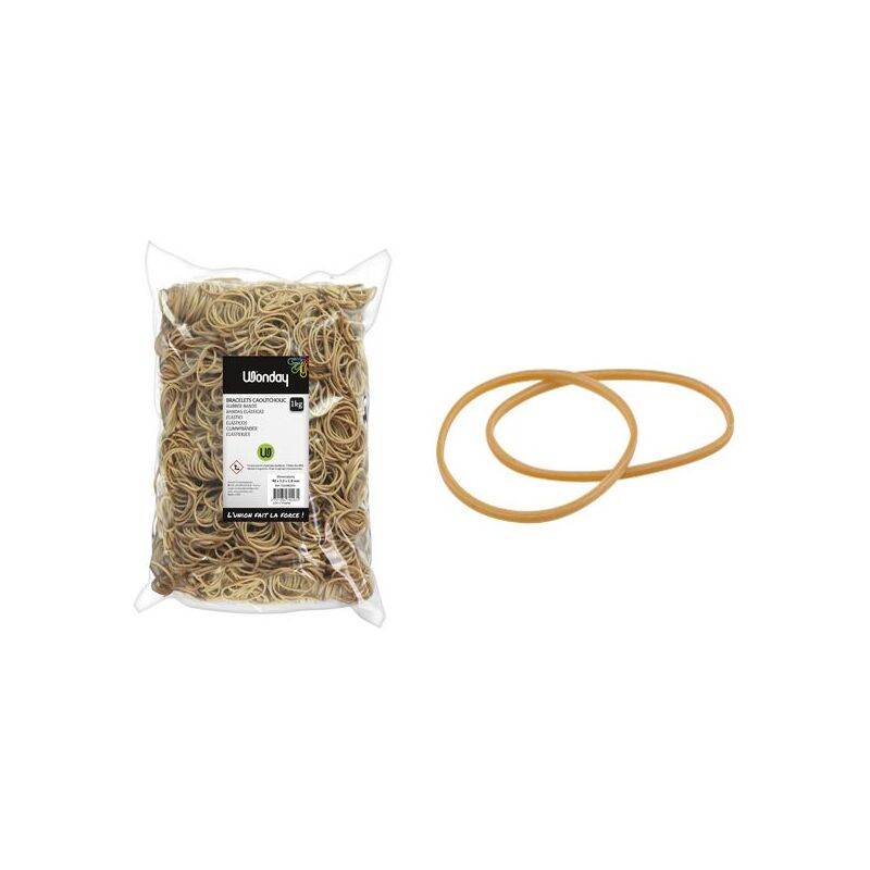 Wonday Gummiringe im Beutel, natur, 140 mm, Großpackung-0