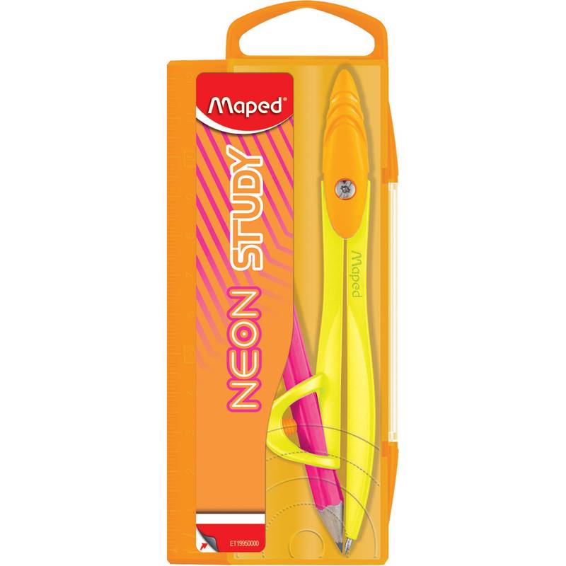 Maped Zirkelkasten STUDY NEON inkl. Adapterring, sortiert-0