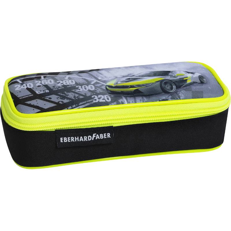 EBERHARD FABER Schlamper-Etui Race Car, schwarz/neongelb-0