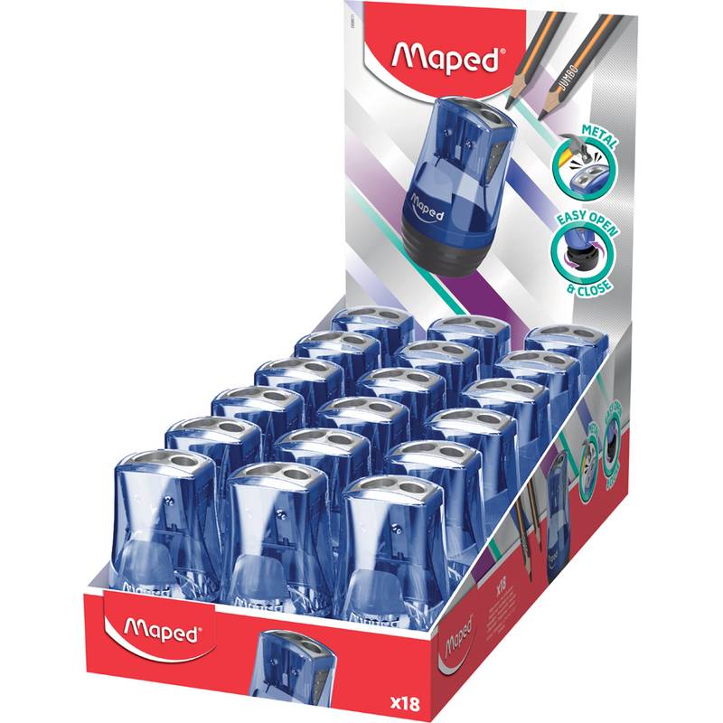 Maped Doppel-Spitzdose TONIC Metal, blau/schwarz, Display-0