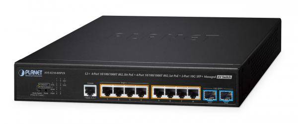 Planet L2+ Managed PoE AV Switch AVS-4210-8HP2X - Switch - 0,1 Gbps-0