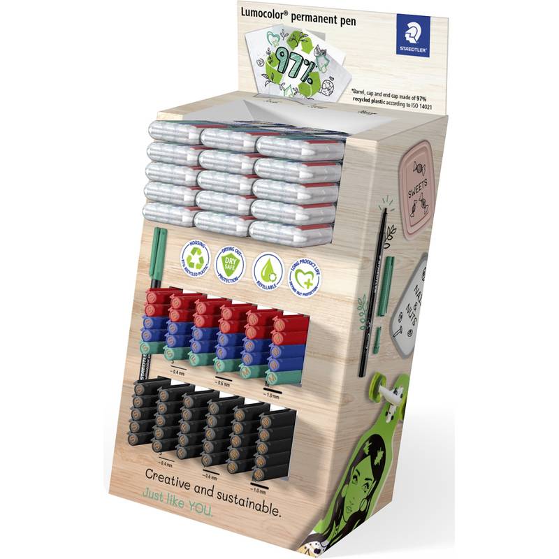 STAEDTLER Permanent-Marker Lumocolor, 120er Display-0