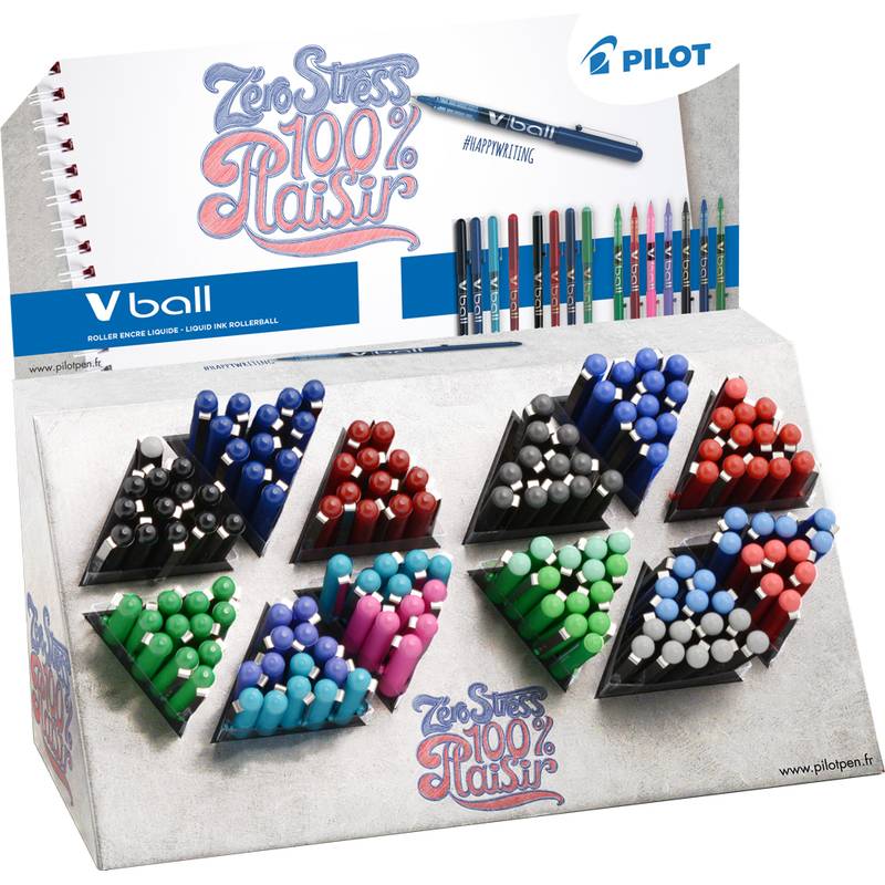 PILOT Tintenroller V-BALL 05/07/1.0, 180er Display-0