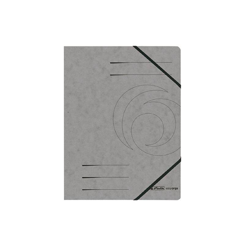 herlitz Eckspannermappe easyorga, A4, Karton dunkelgrau
