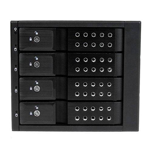 StarTech.com 4-fach 3,5 trägerloser SATA Festplatten Aluminium Wechselrahmen/Backplane - 4 Bay 3,5 Zoll (8,9cm)-1