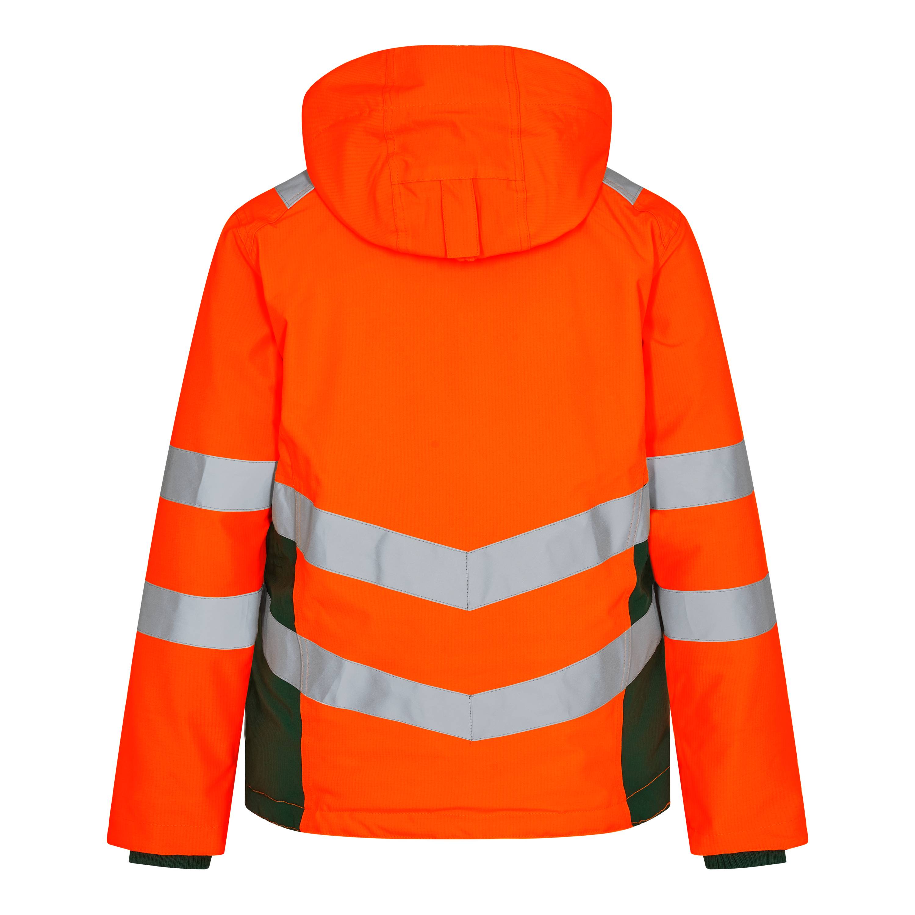 Safety Damen Winterjacke, Orange/Grün, Gr. M-3