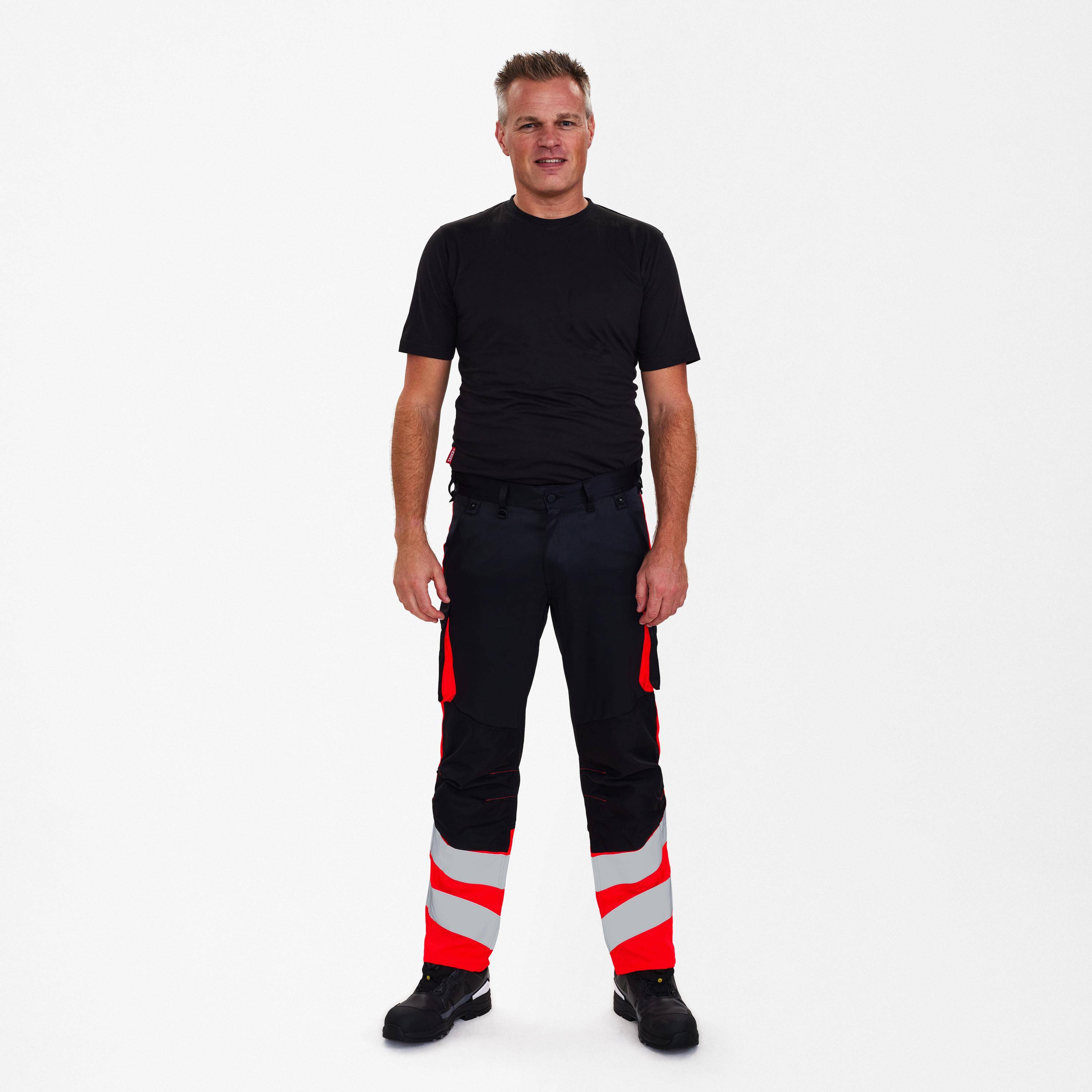 Safety Light Hose, Schwarz/Rot, Gr. 66