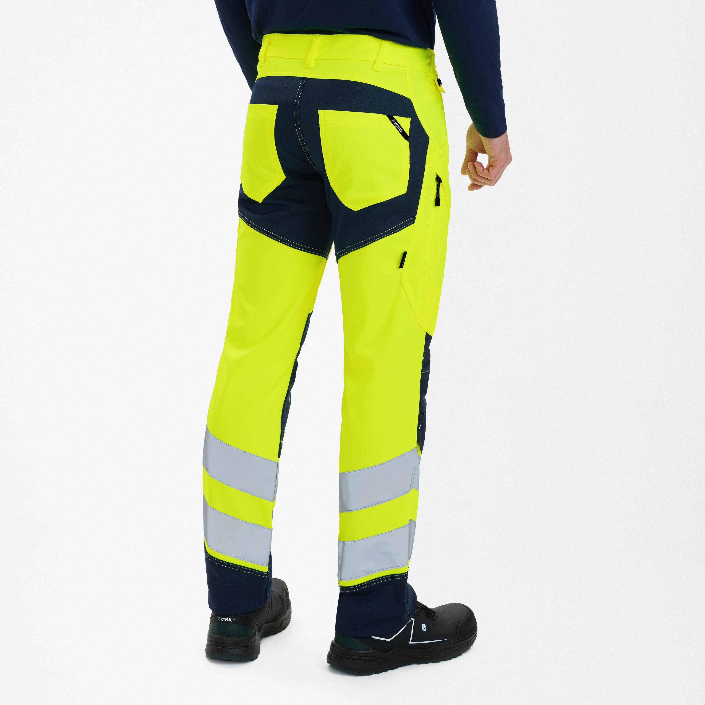 F. Engel Safety Arbeitshose mit 2-Wege-Stretch Gelb/Blue Ink, Gr. 32-2