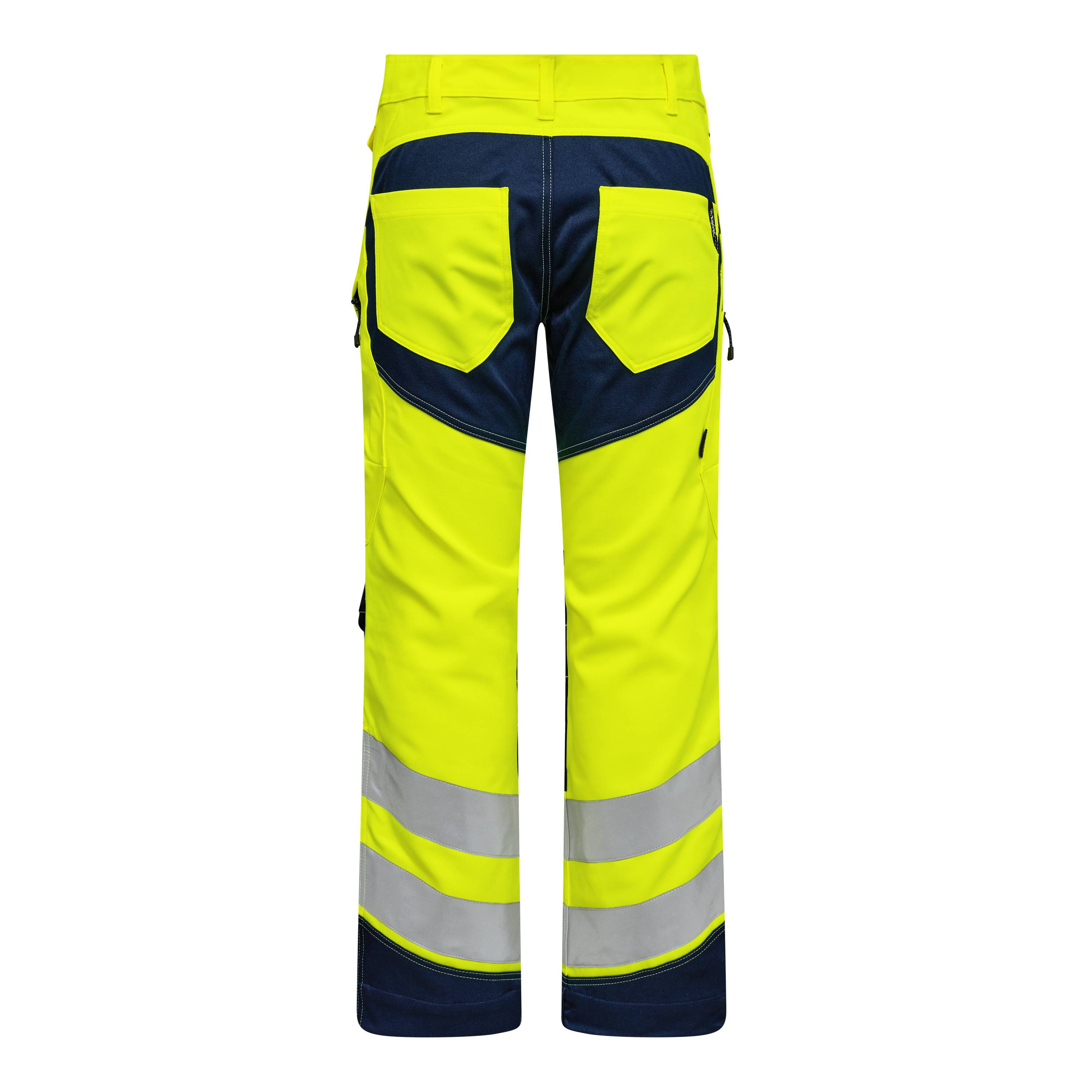 F. Engel Safety Arbeitshose mit 2-Wege-Stretch Gelb/Blue Ink, Gr. 32-3
