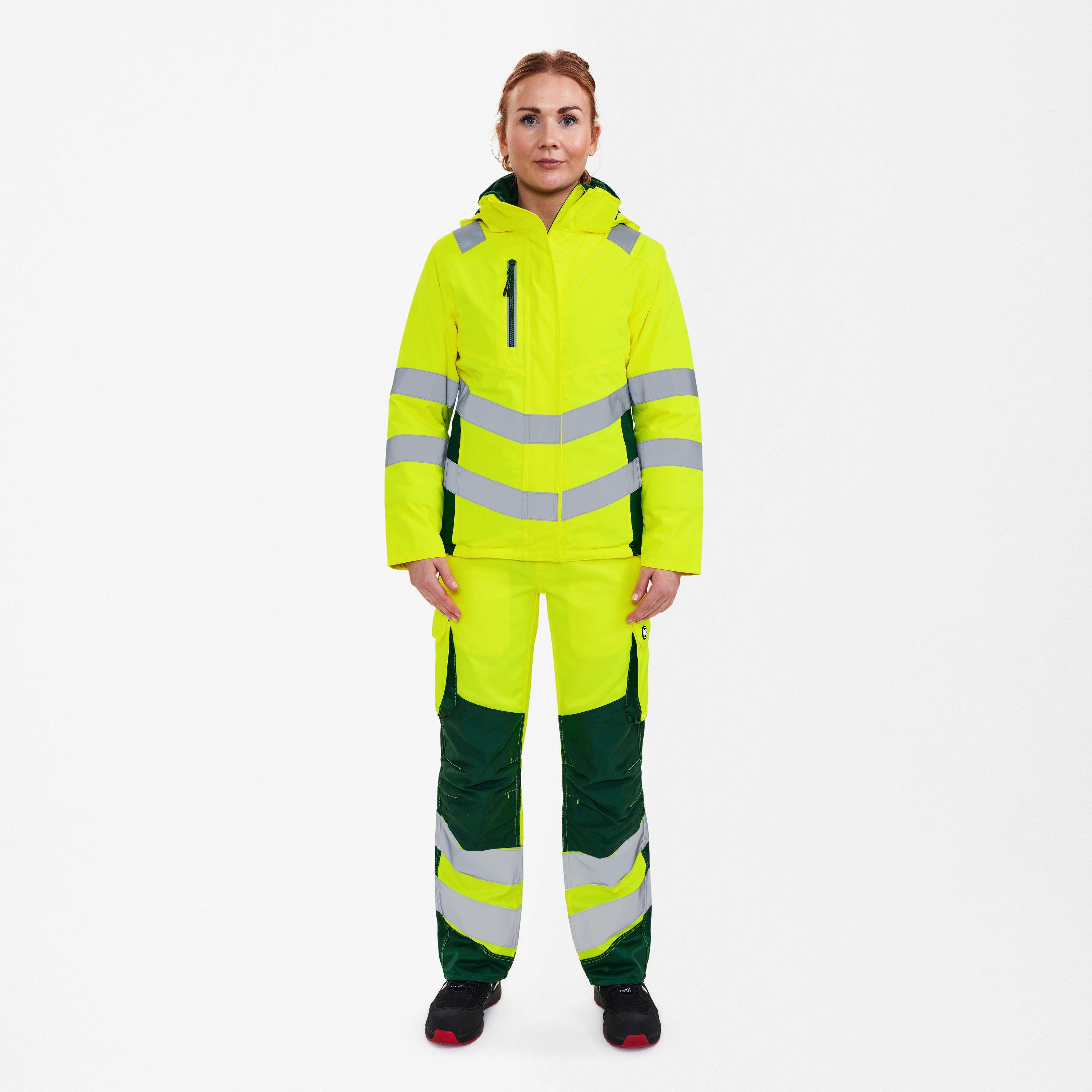 F. Engel Safety Damen Winterjacke Gelb/Grün, Gr. XS-0
