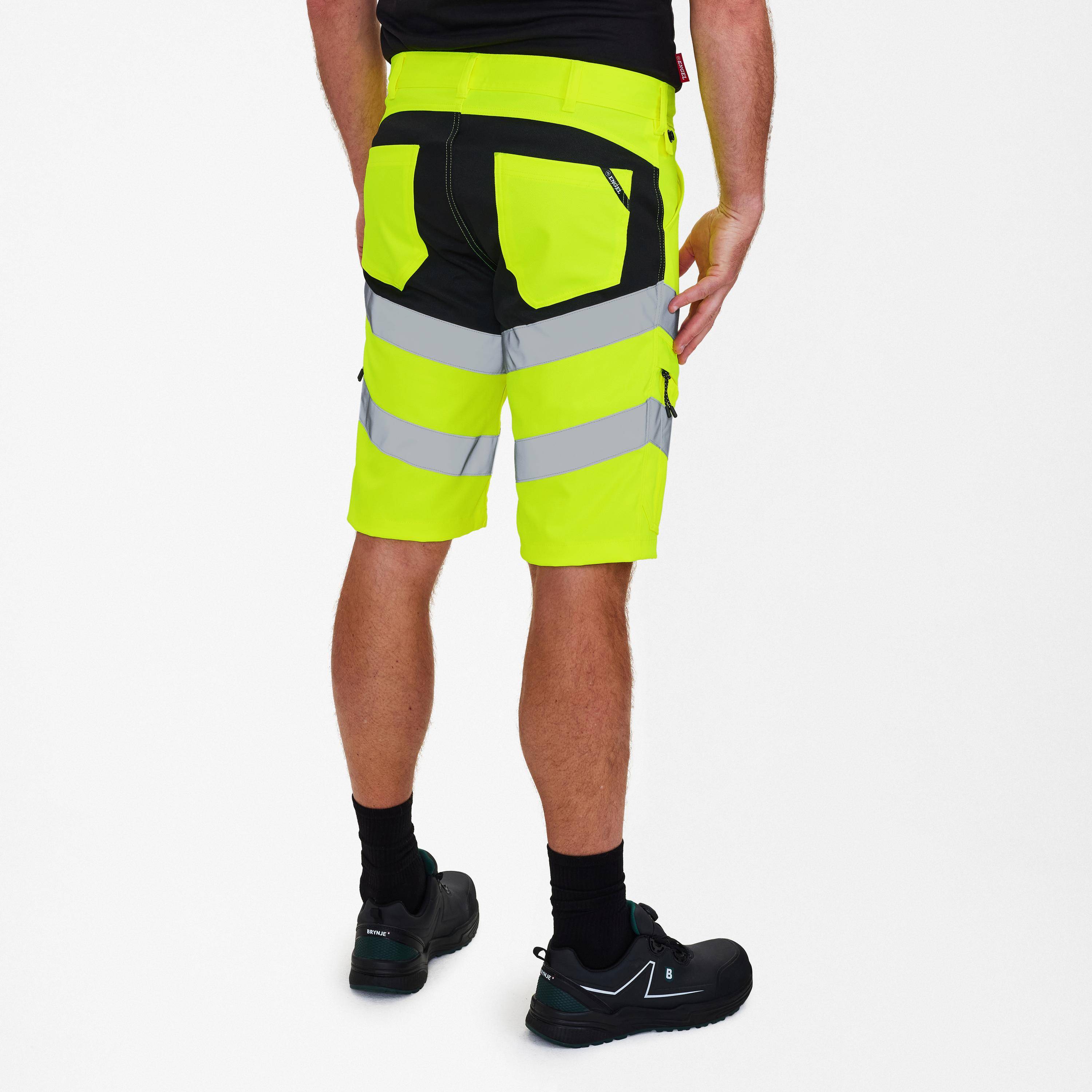 F. Engel Safety Arbeitsshorts mit 2-Wege-Stretch Gelb/Schwarz, Gr. 48-2