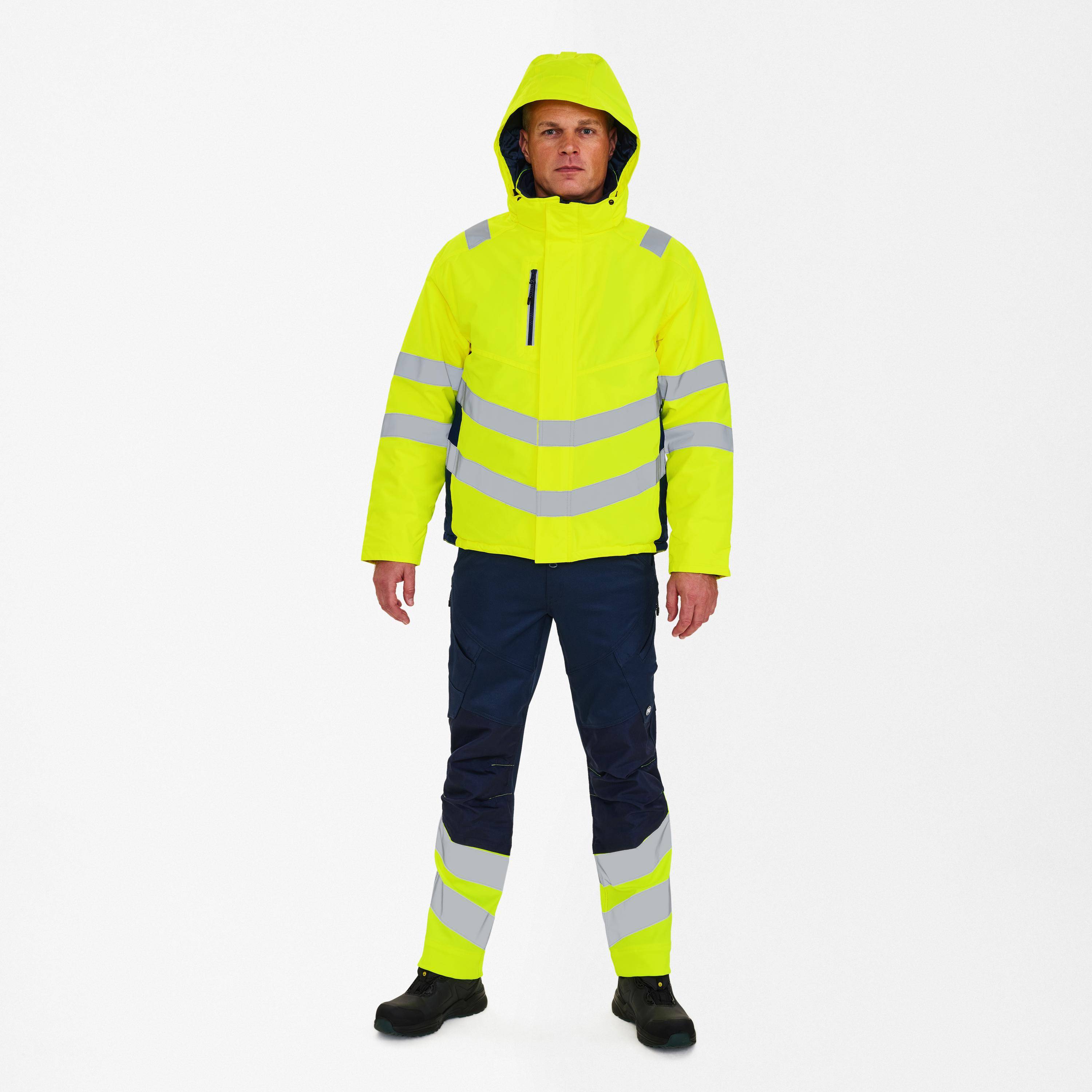 Safety Winterjacke, Gelb/Blue Ink, Gr. M-1