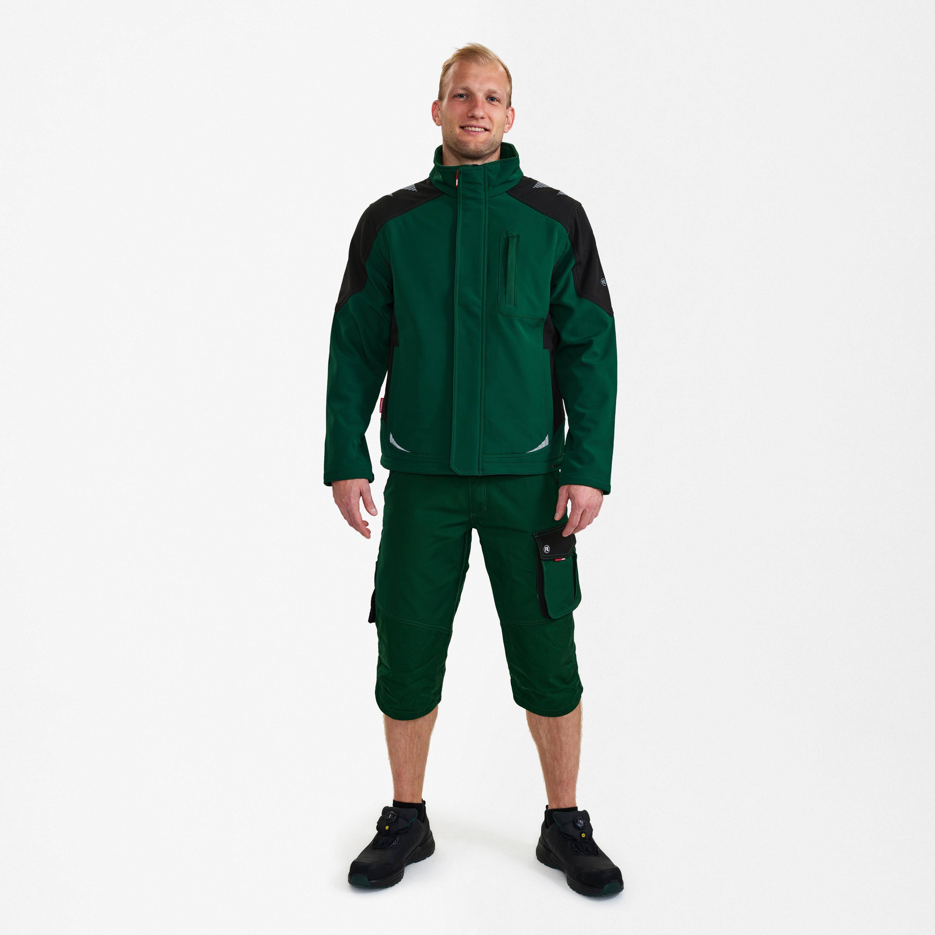 F. Engel Galaxy Softshelljacke Grün/Schwarz, Gr. M-0