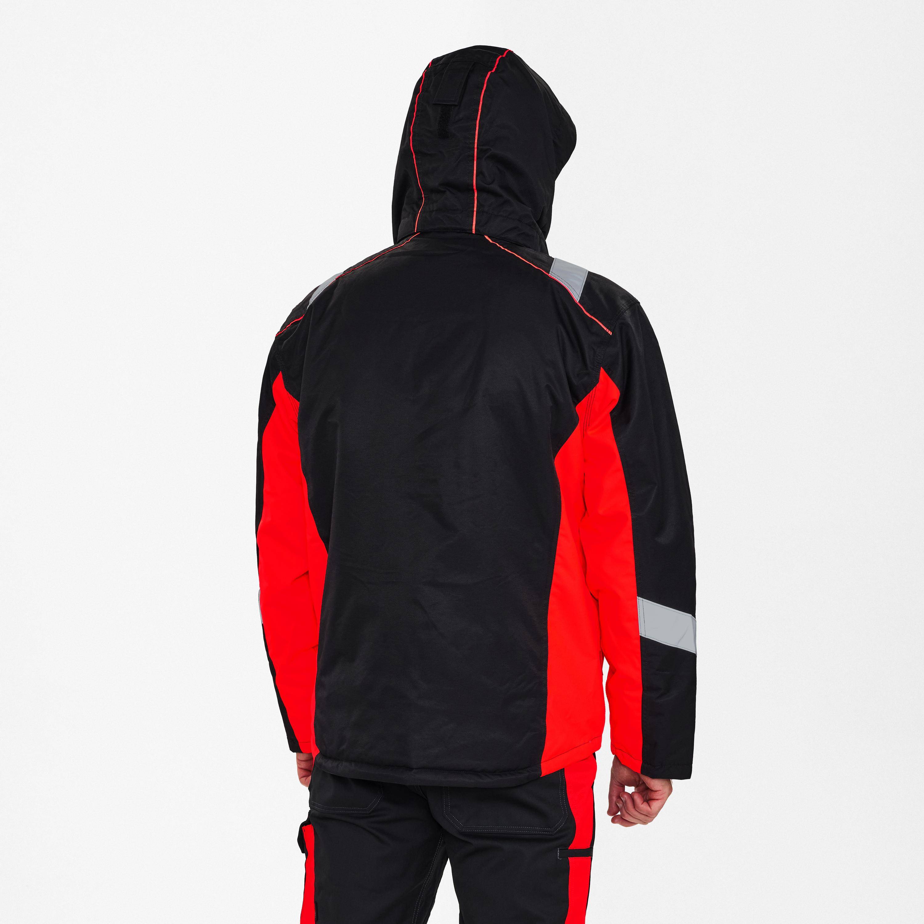Cargo Winterjacke, Schwarz/Rot, Gr. L-2