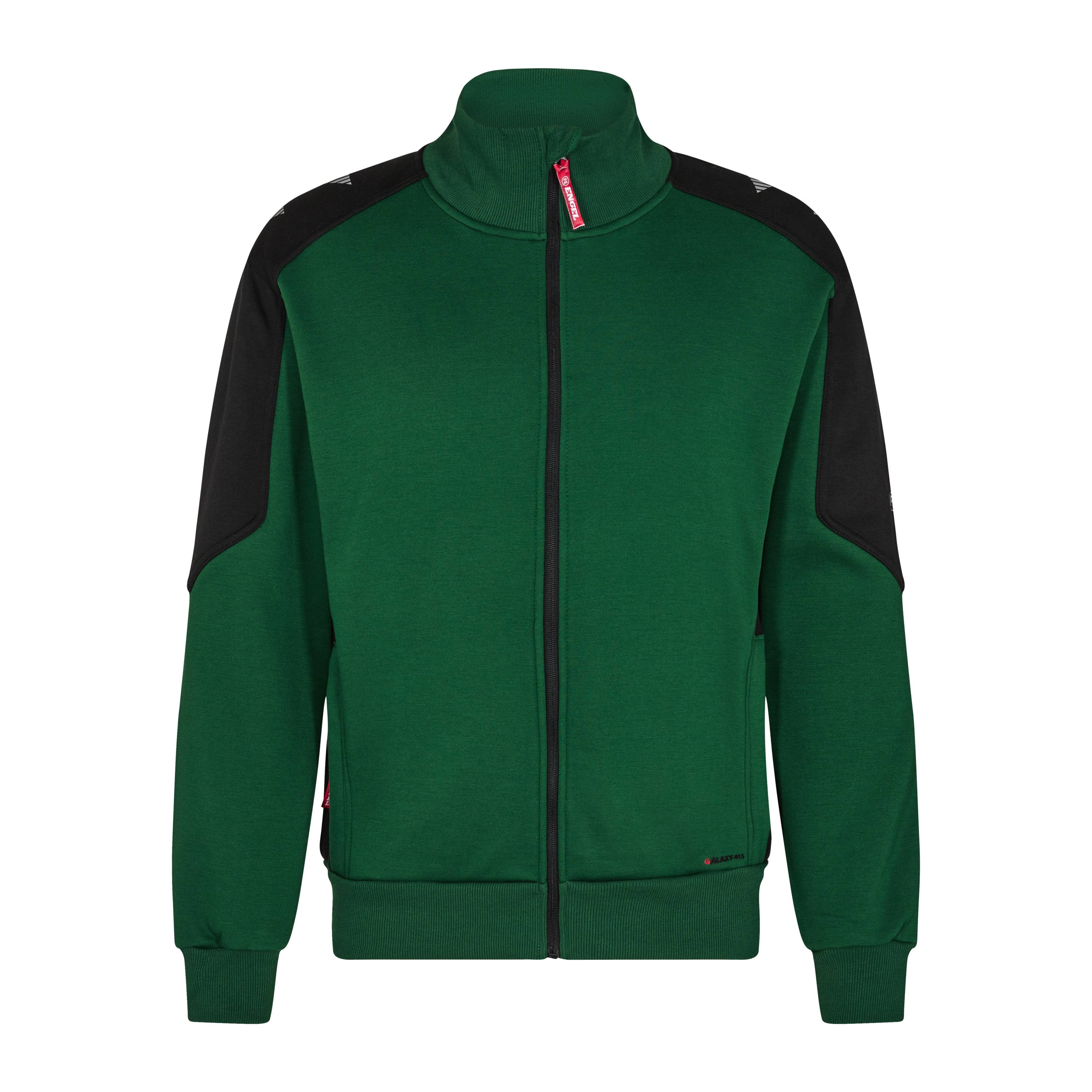 F. Engel Galaxy Sweatcardigan mit Kragen Grün/Schwarz, Gr. S-1