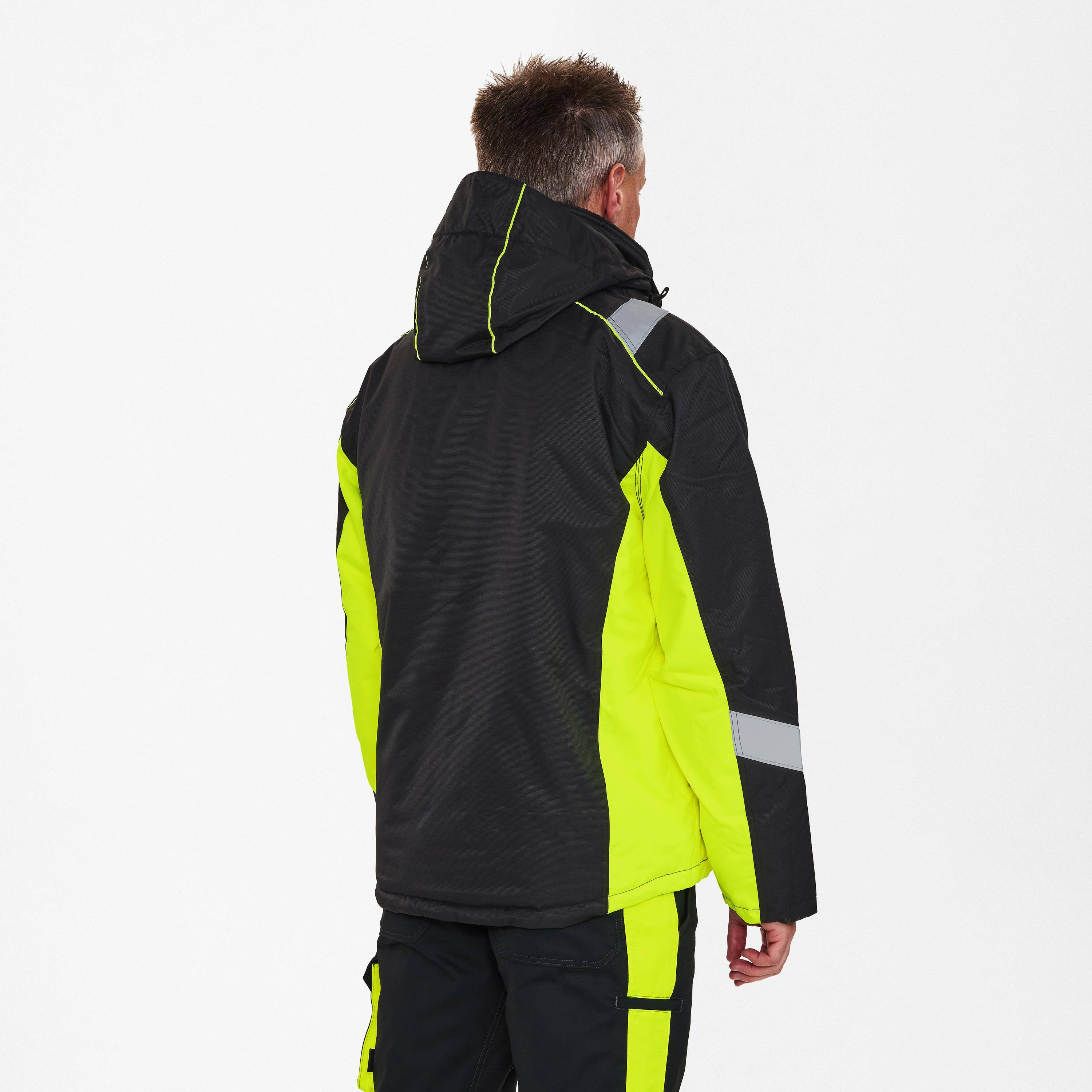 F. Engel Cargo Winterjacke Schwarz/Gelb, Gr. 4XL-2