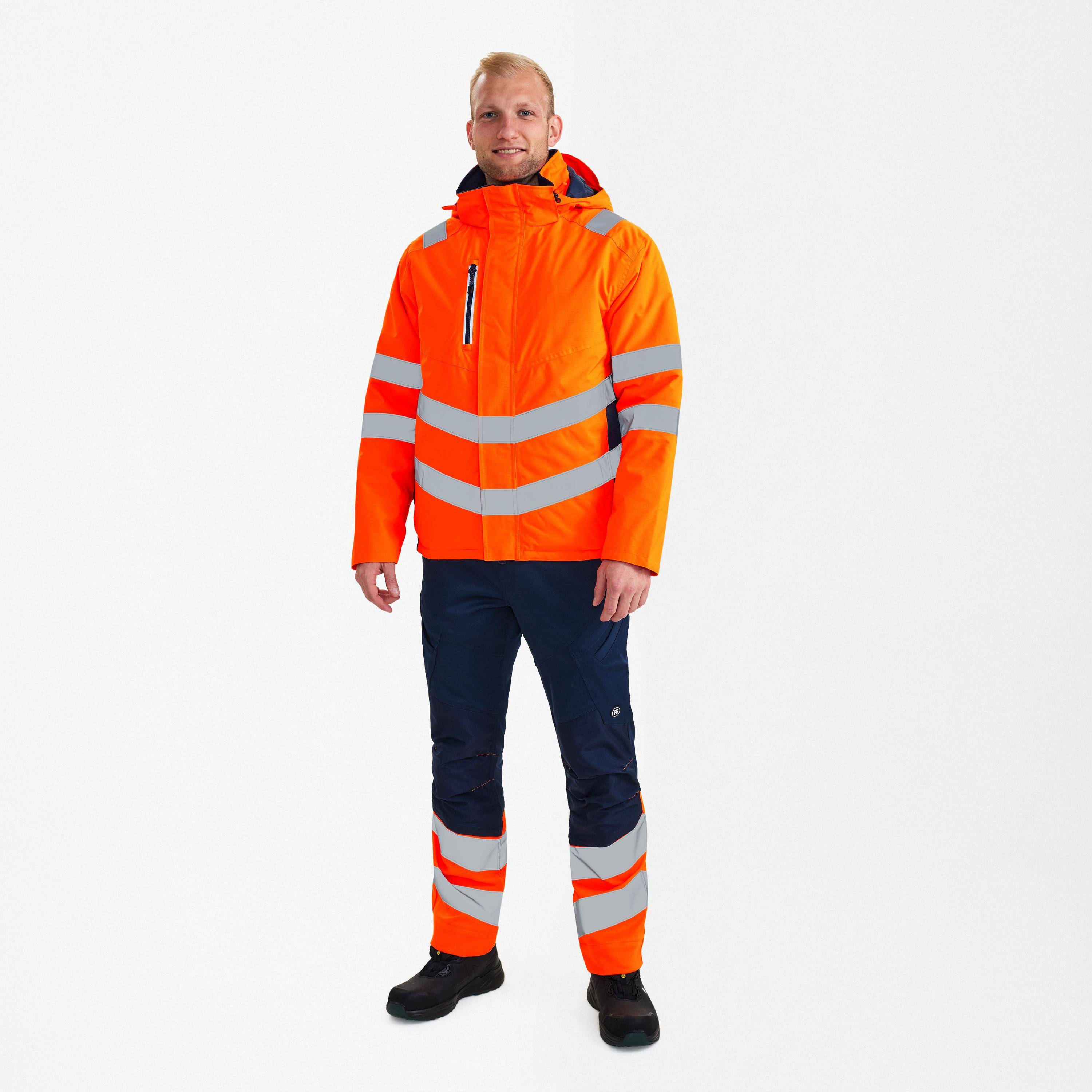 Safety Winterjacke, Orange/Blue ink, Gr. XL