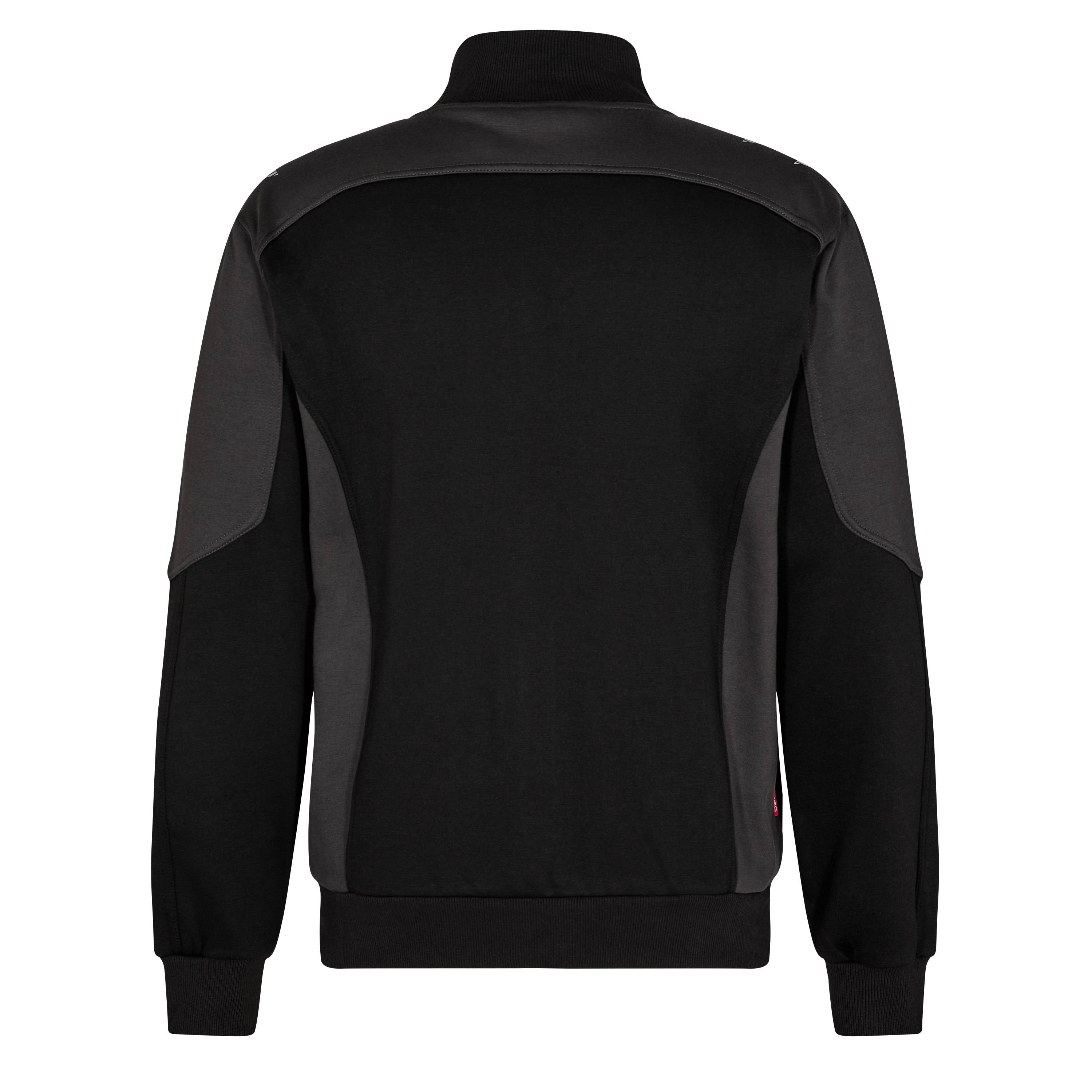 F. Engel Galaxy Sweatcardigan mit Kragen Schwarz/Anthrazit Grau, Gr. 5XL-3