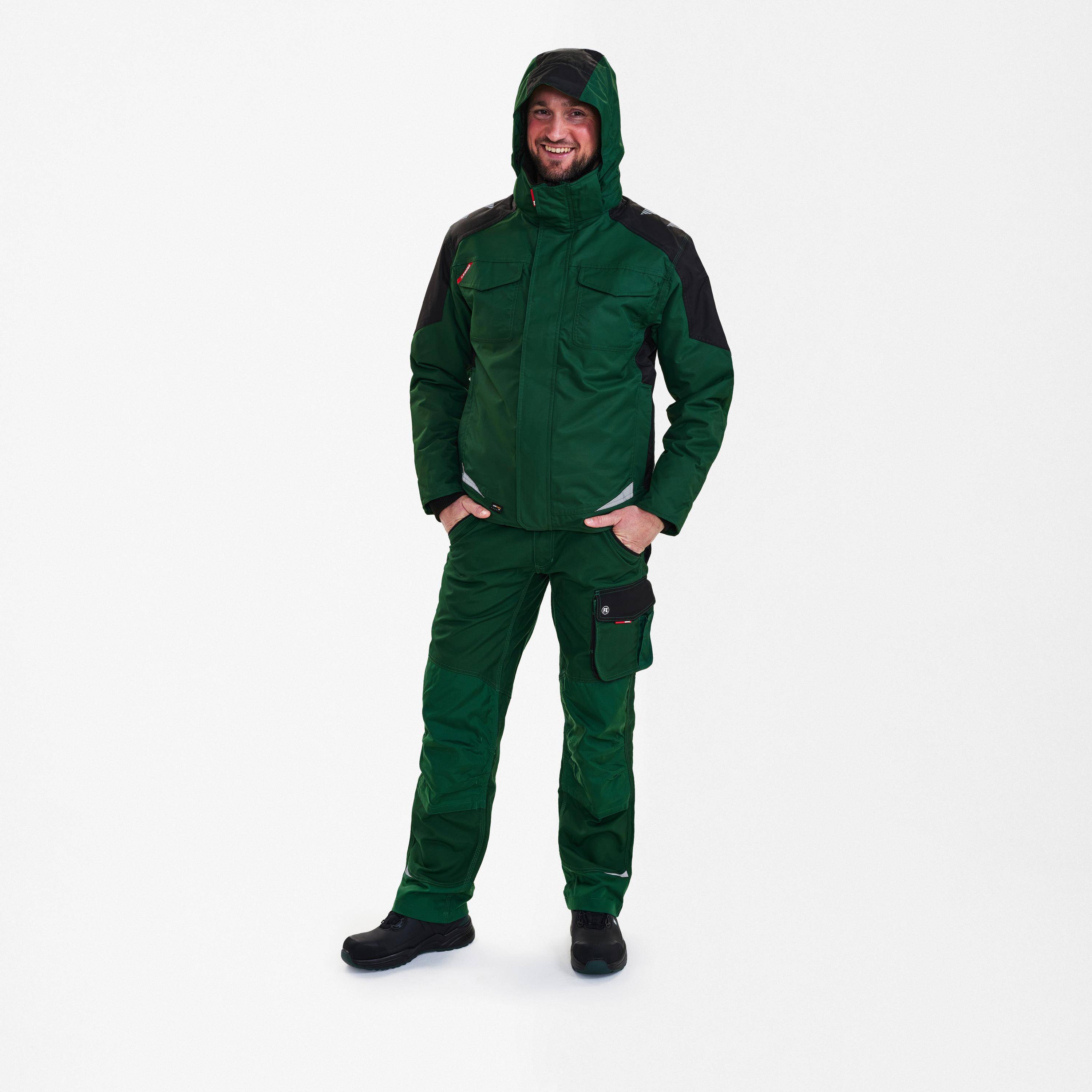 F. Engel Galaxy Winterjacke Grün/Schwarz, Gr. M-1