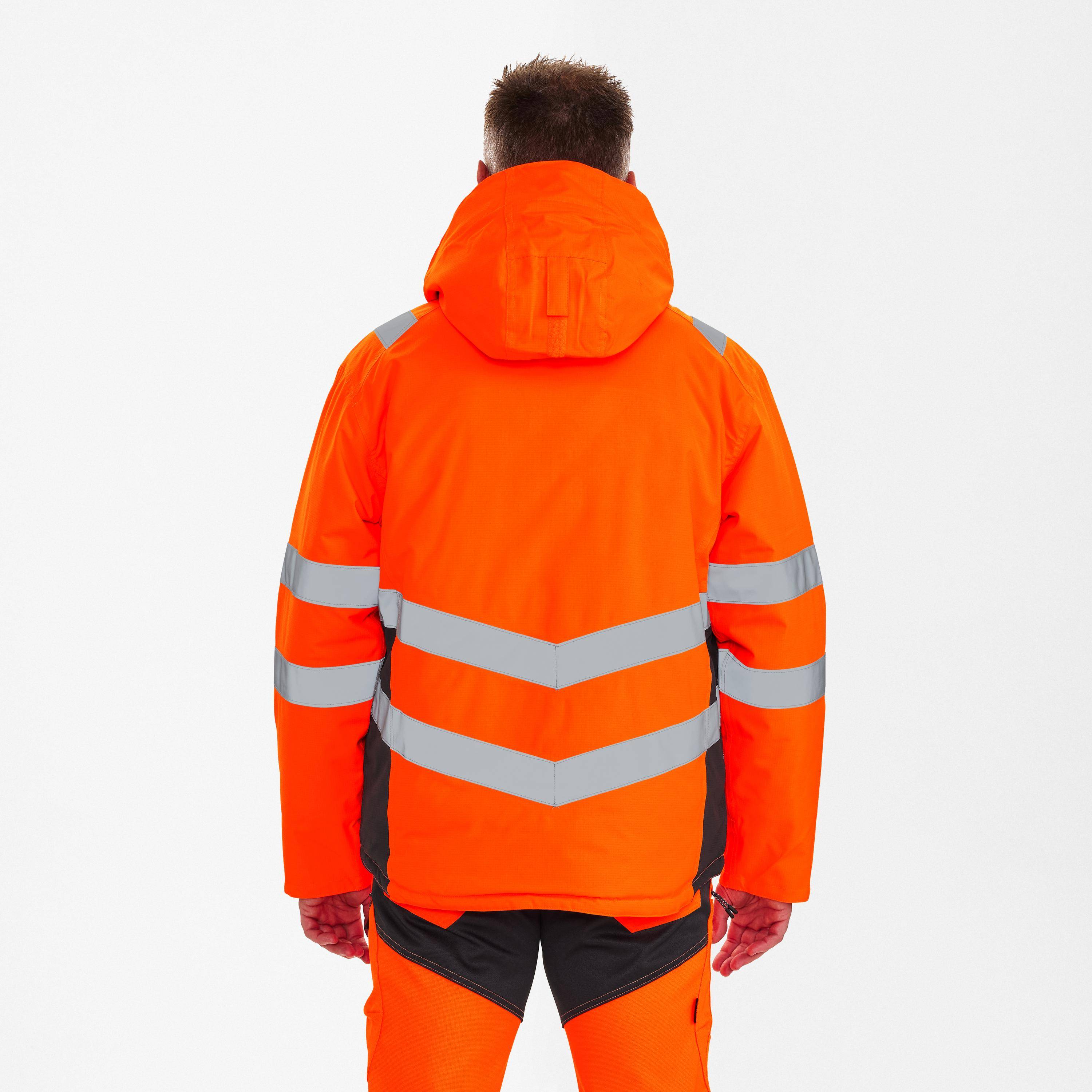 Safety Winterjacke, Orange/Anthrazit Grau, Gr. 2XL-2