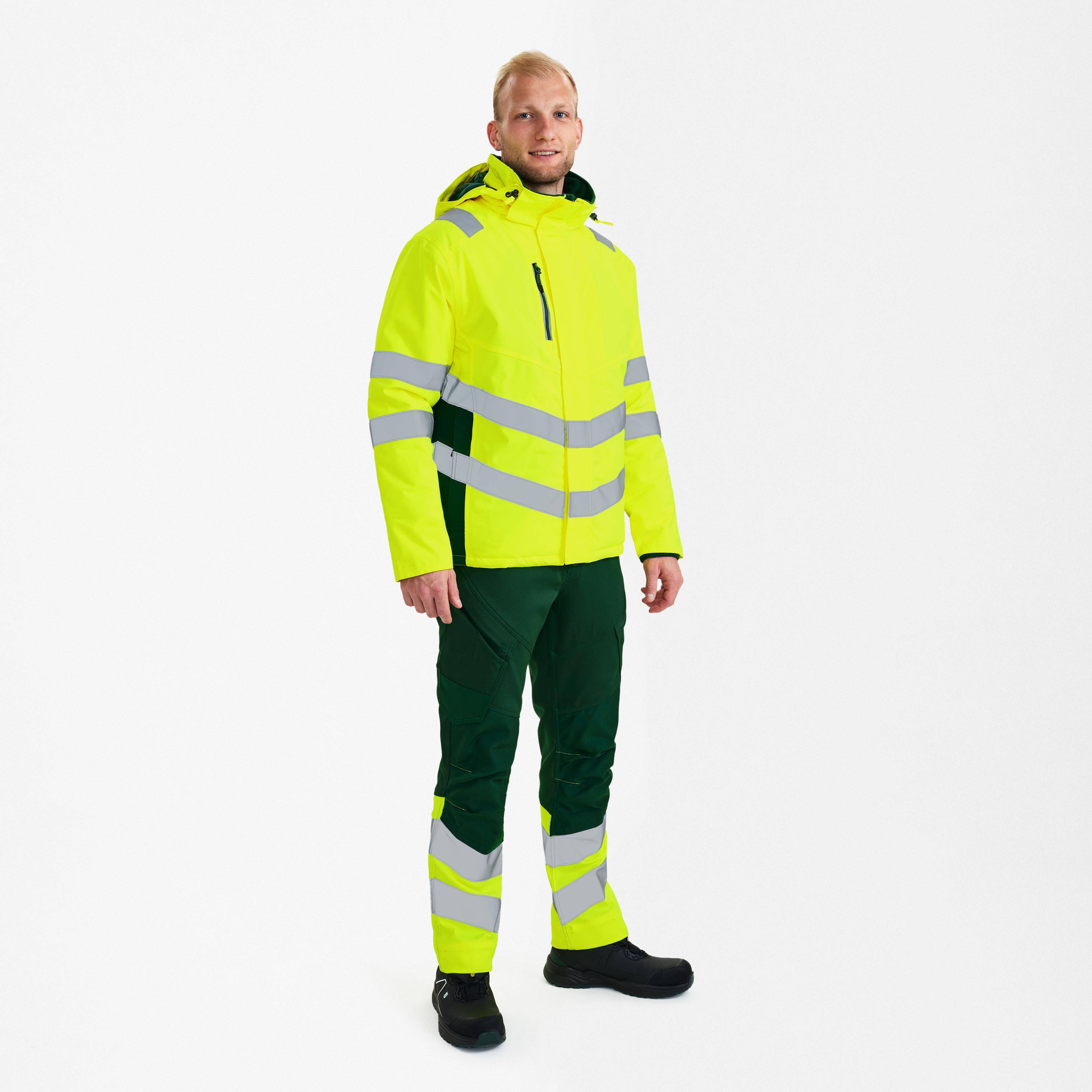 Safety Winterjacke, Gelb/Grün, Gr. 5XL-0