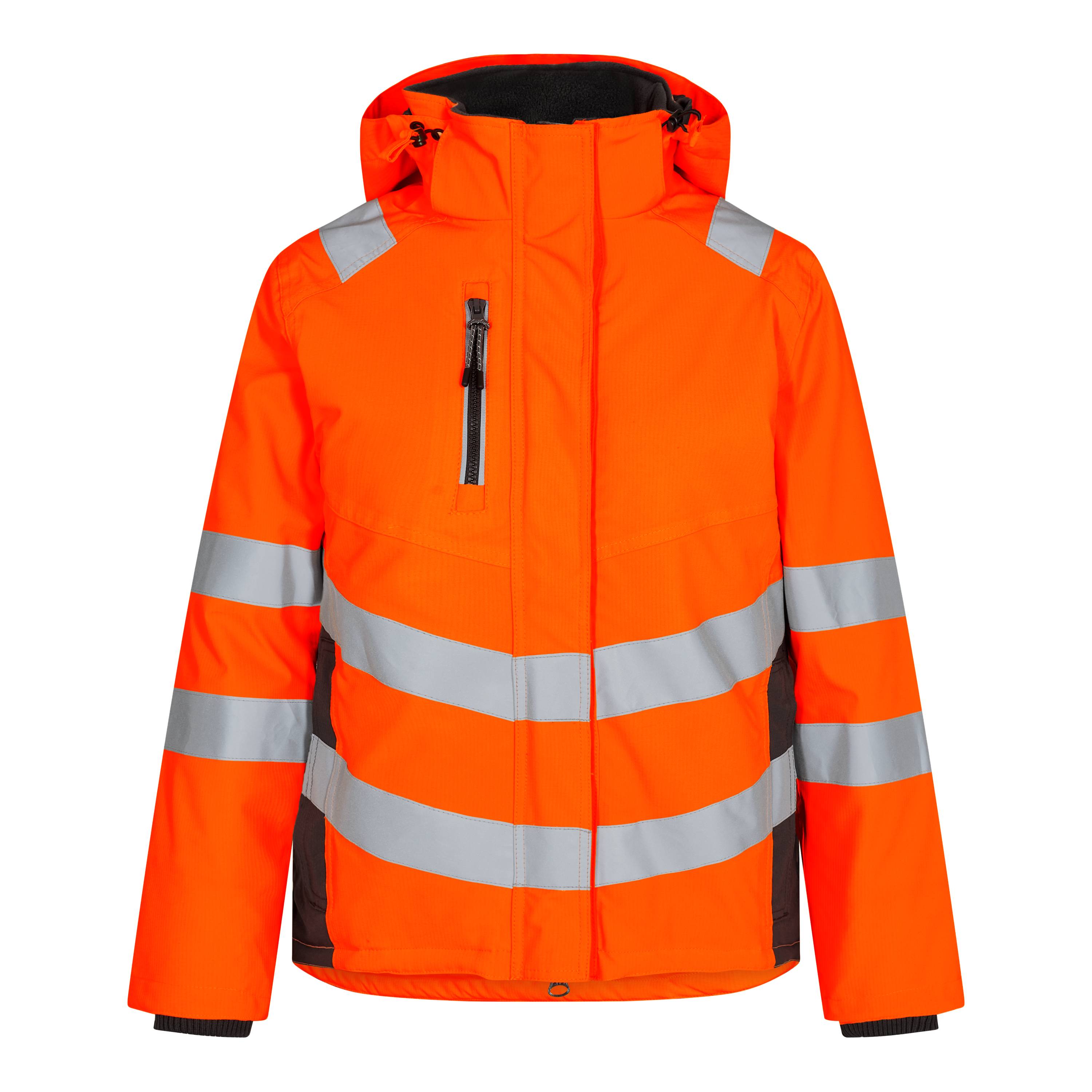 Safety Damen Winterjacke, Orange/Anthrazit Grau, Gr. XL-1