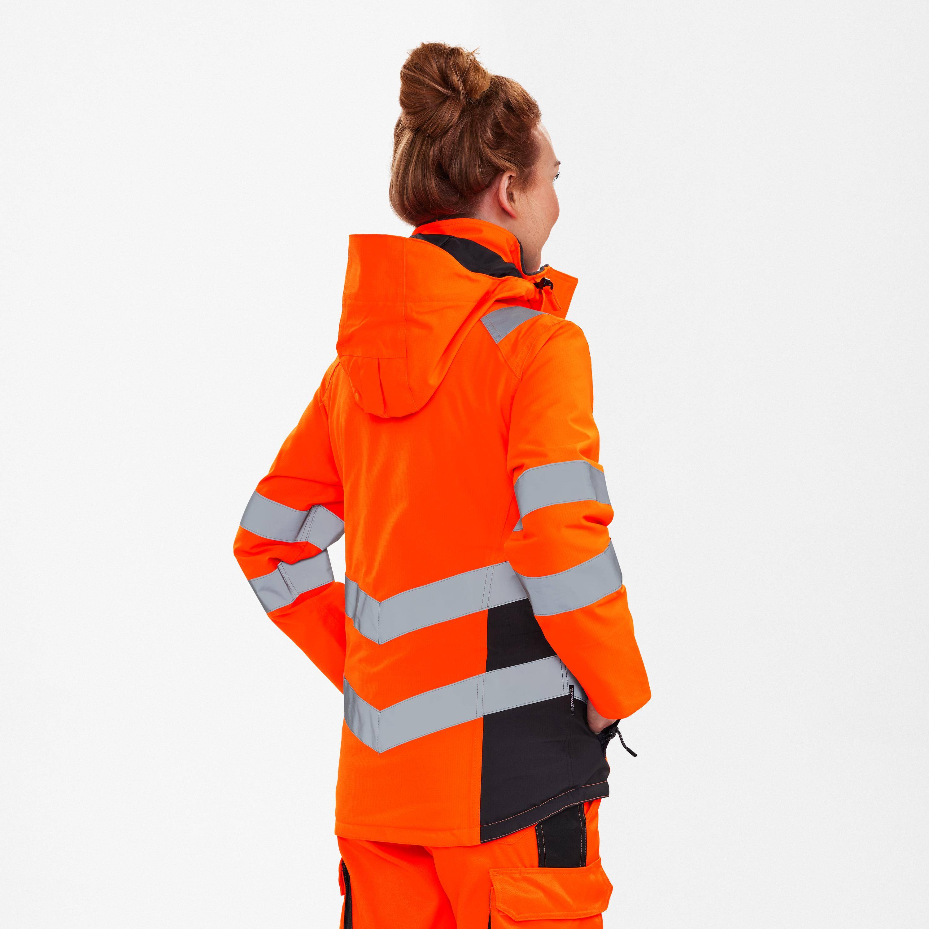 Safety Damen Winterjacke, Orange/Anthrazit Grau, Gr. XL-2