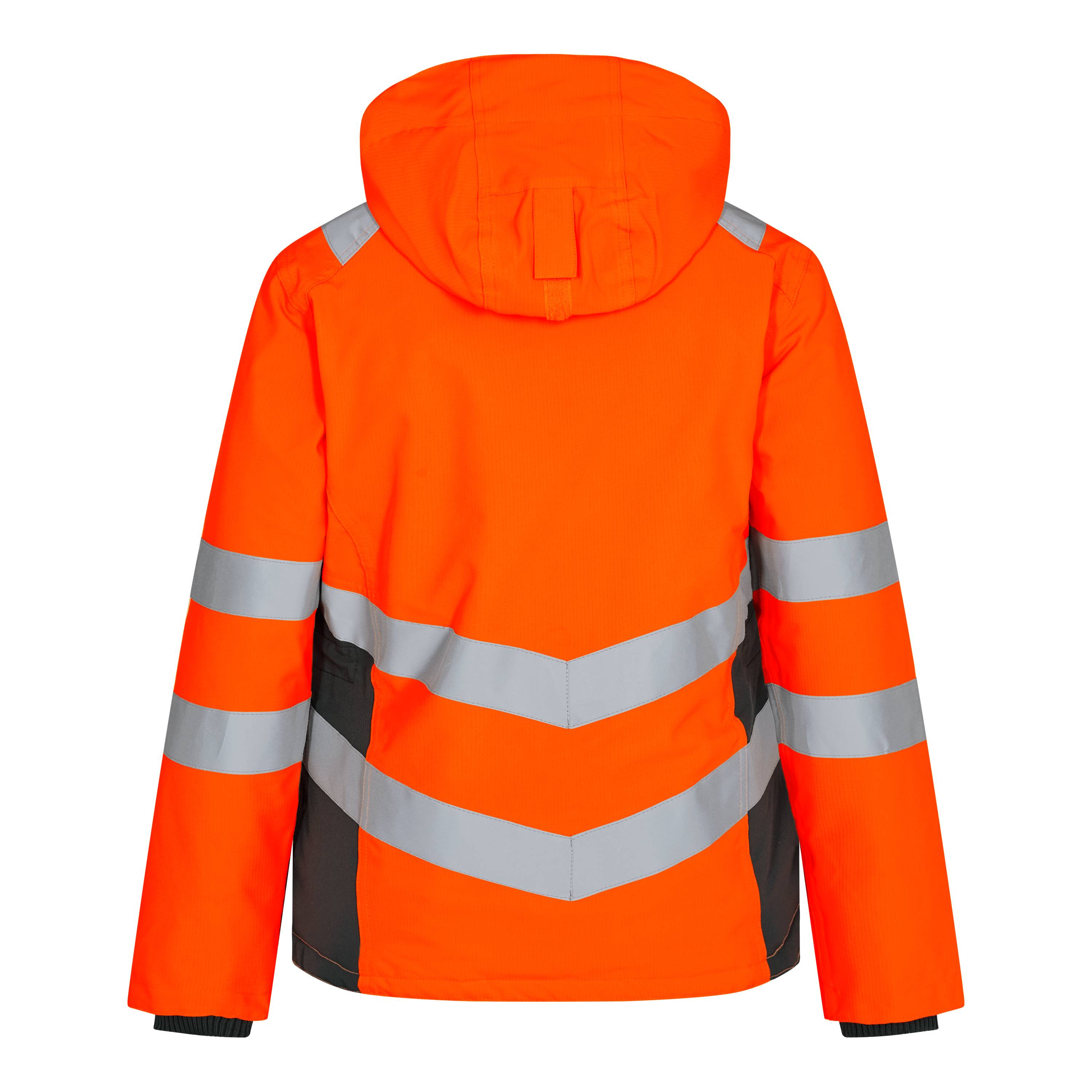 Safety Damen Winterjacke, Orange/Anthrazit Grau, Gr. XL-3
