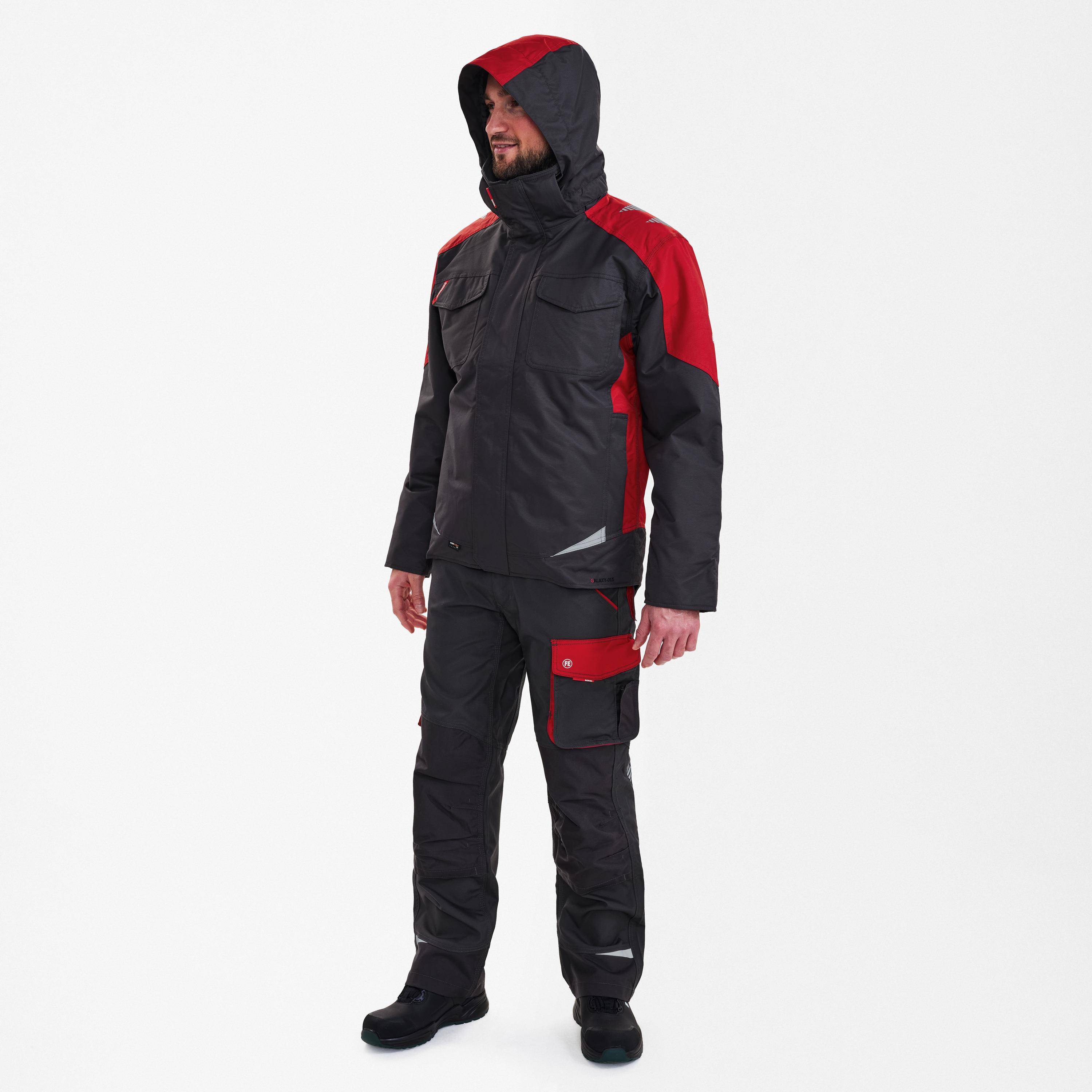 Galaxy Winterjacke, Anthrazit Grau/Tomato Red, Gr. S-1