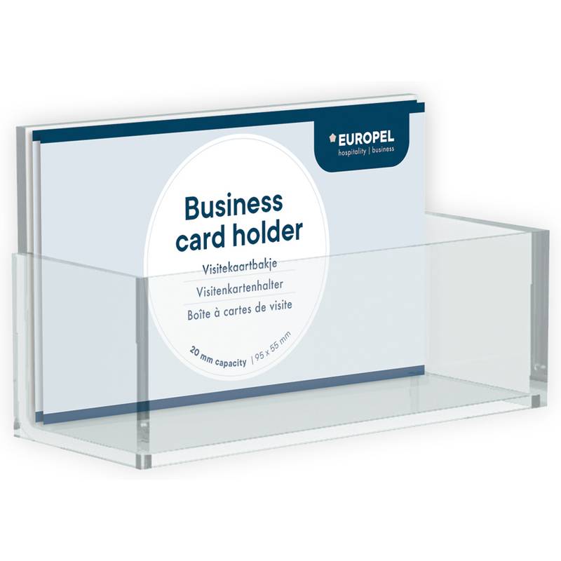 EUROPEL Visitenkartenhalter, 1 Fach, transparent-0