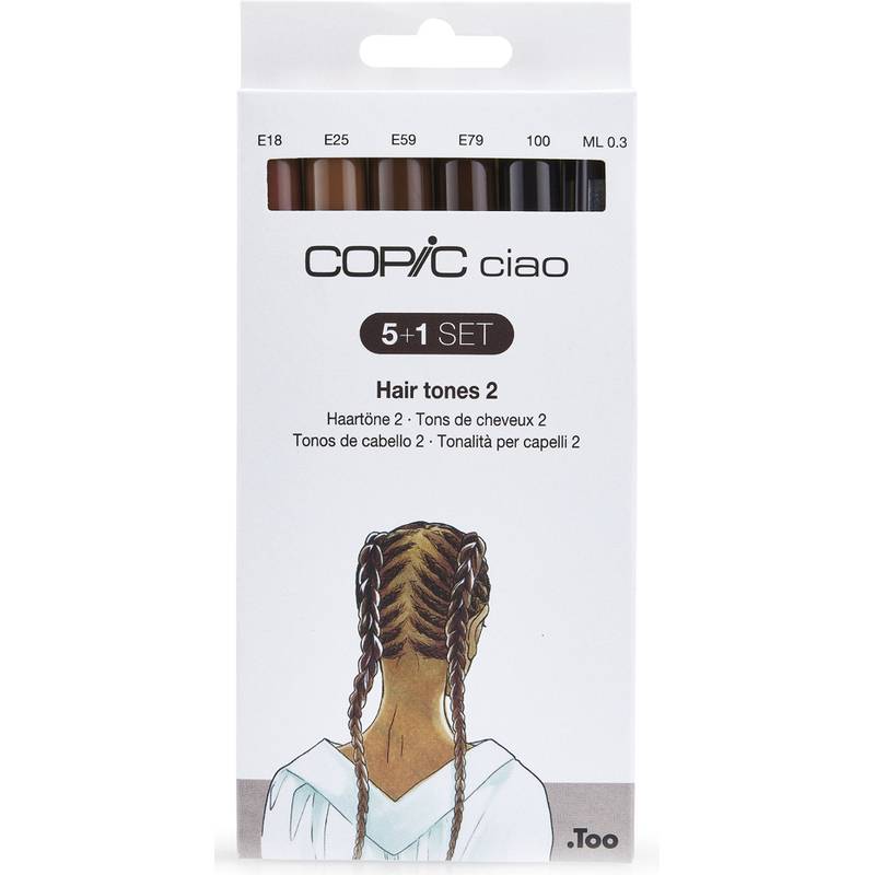 COPIC Marker ciao, 5+1 Set "Hair Tones 2"-0