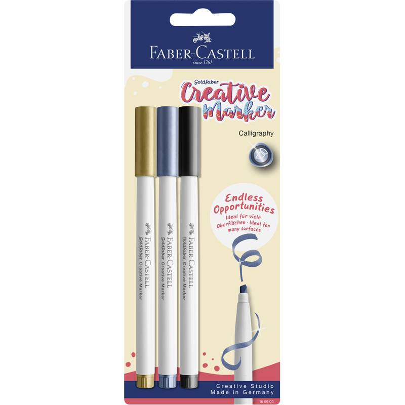 FABER-CASTELL Creative Marker GOLDFABER, 3er Blister-0