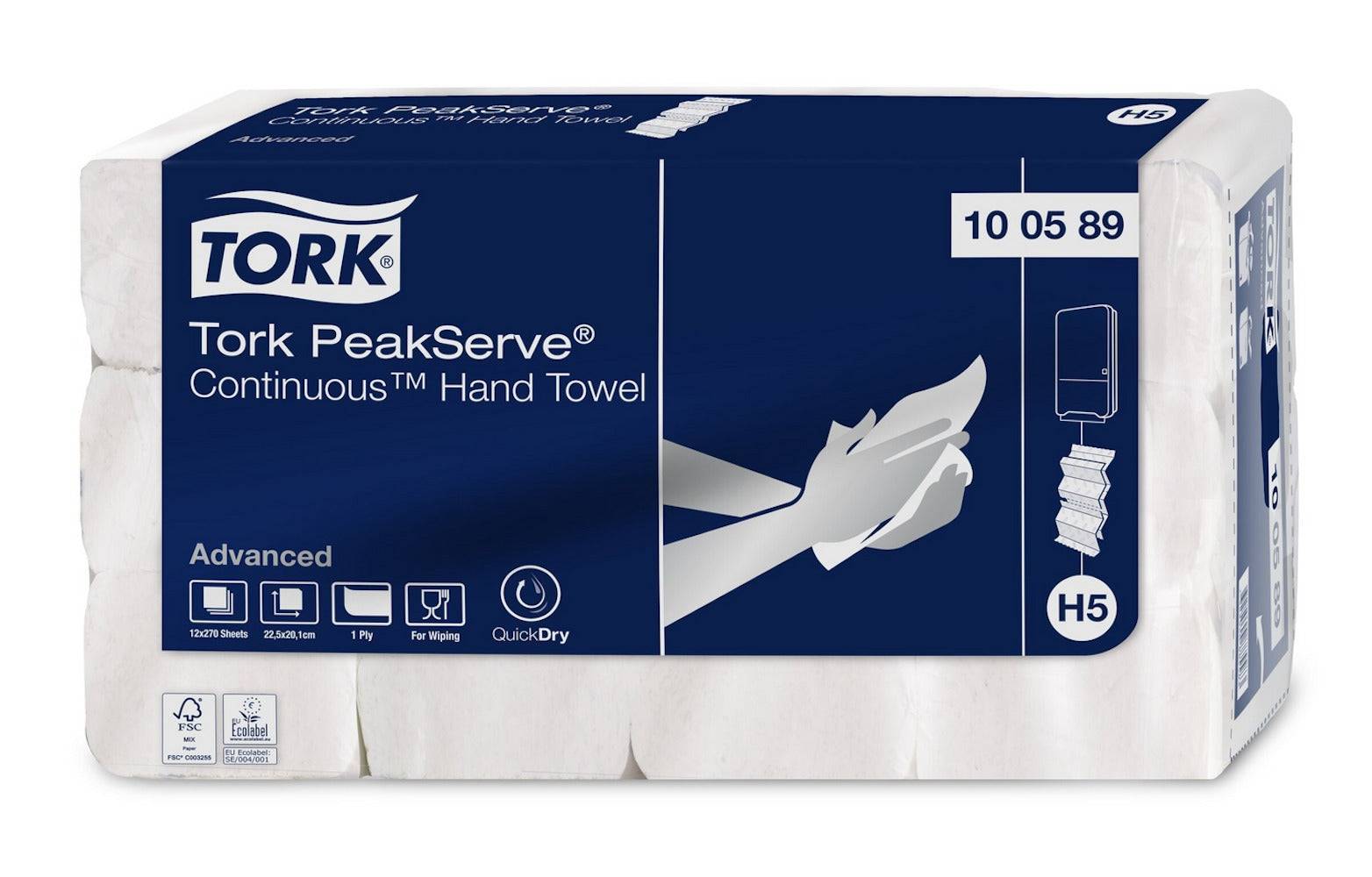 TORK - PeakServe Continuous Advanced - Papiertücher - 270 Blätter - weiß