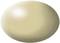 Ein einzelnes, glattes, ovales, beiges Objekt.