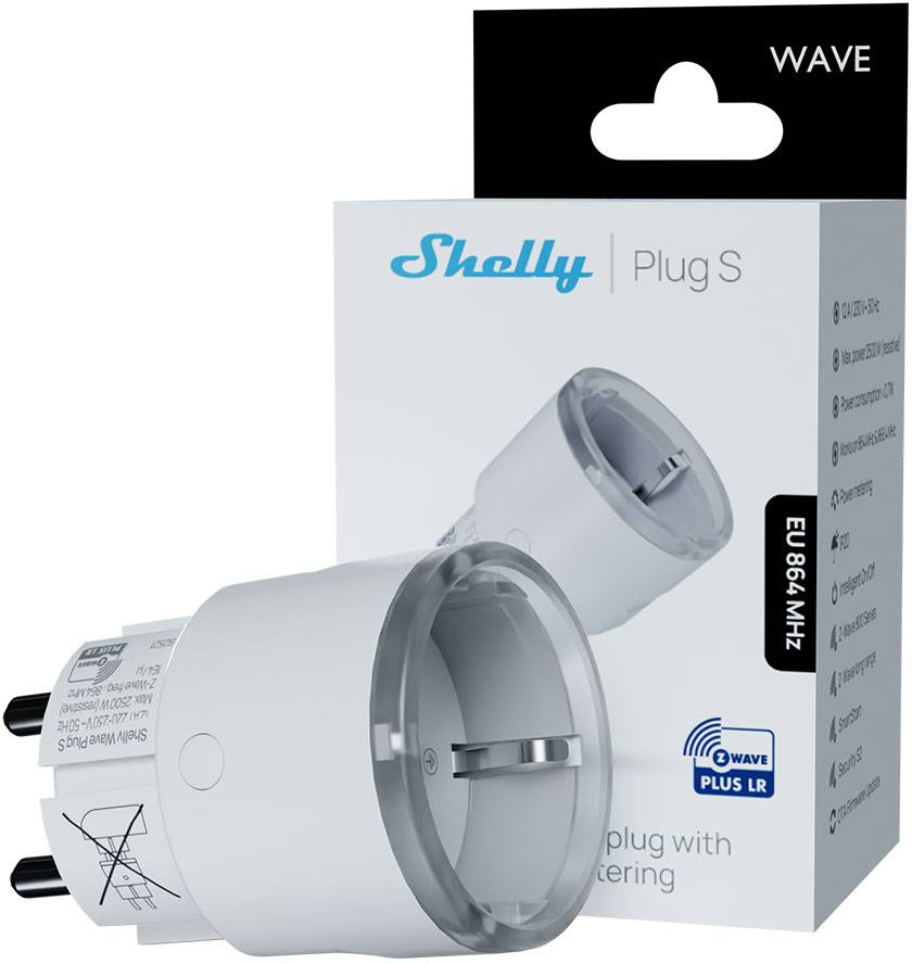 SHELLY - · Unterputz·""Wave Plug S White LR""· Z-Wave-3