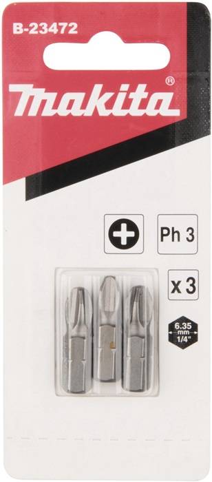 Bit B-23472 PH3 L.25mm 3St. MAKITA-2