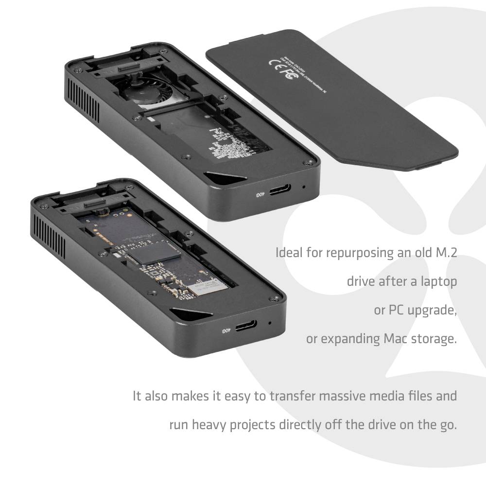 Club 3D M.2-SSD-Gehäuse mit Lüfter, NVMe, USB4-2