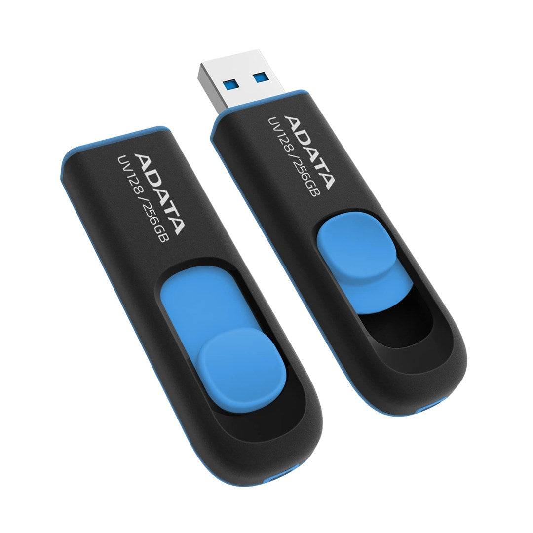 ADATA UV128 - USB-Flash-Laufwerk - 256 GB - USB 3.2 Gen 1 - Schwarz - Blau-2