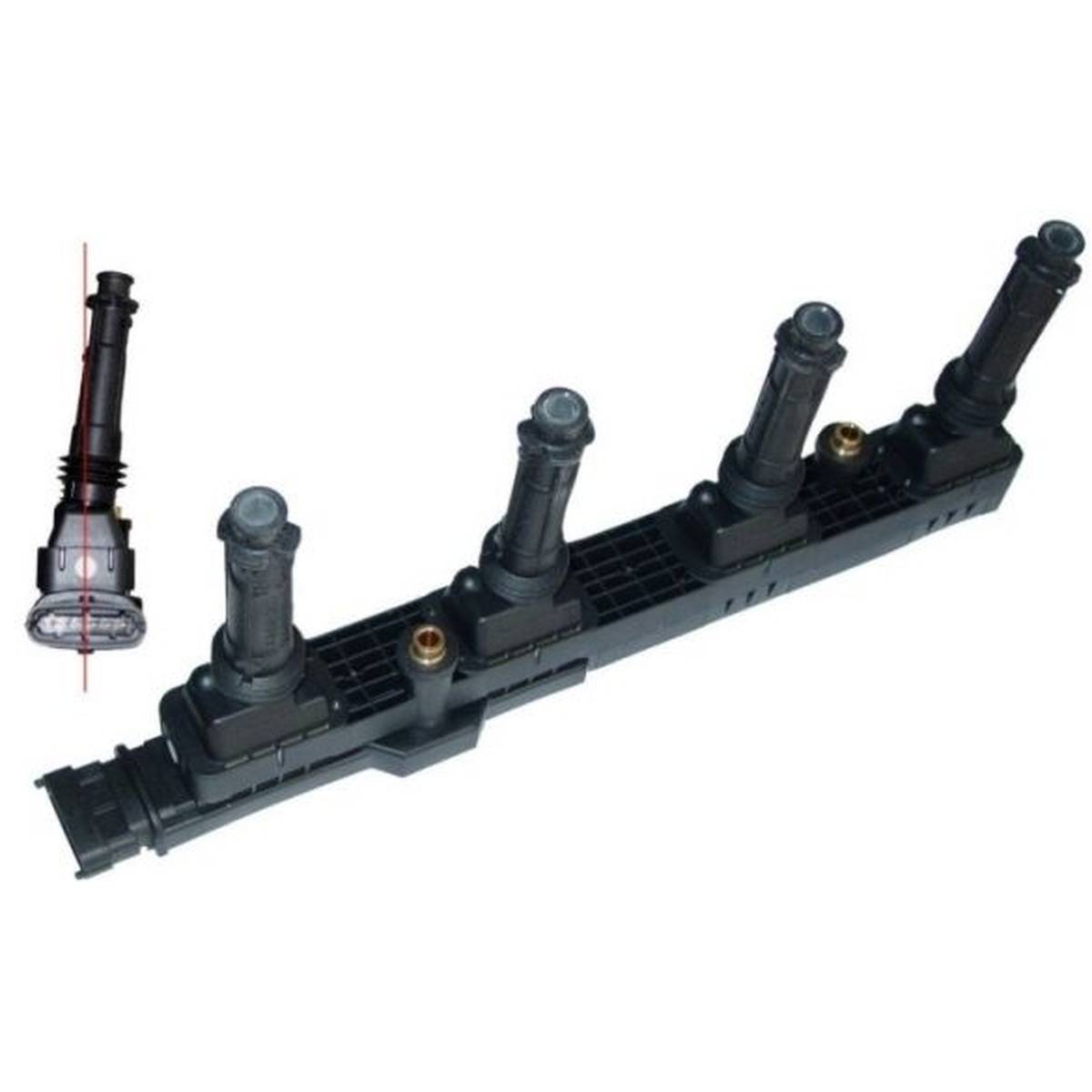 Zündspule inkl. Zündkerzenstecker BBT passend für u.a. OPEL ASTRA-0