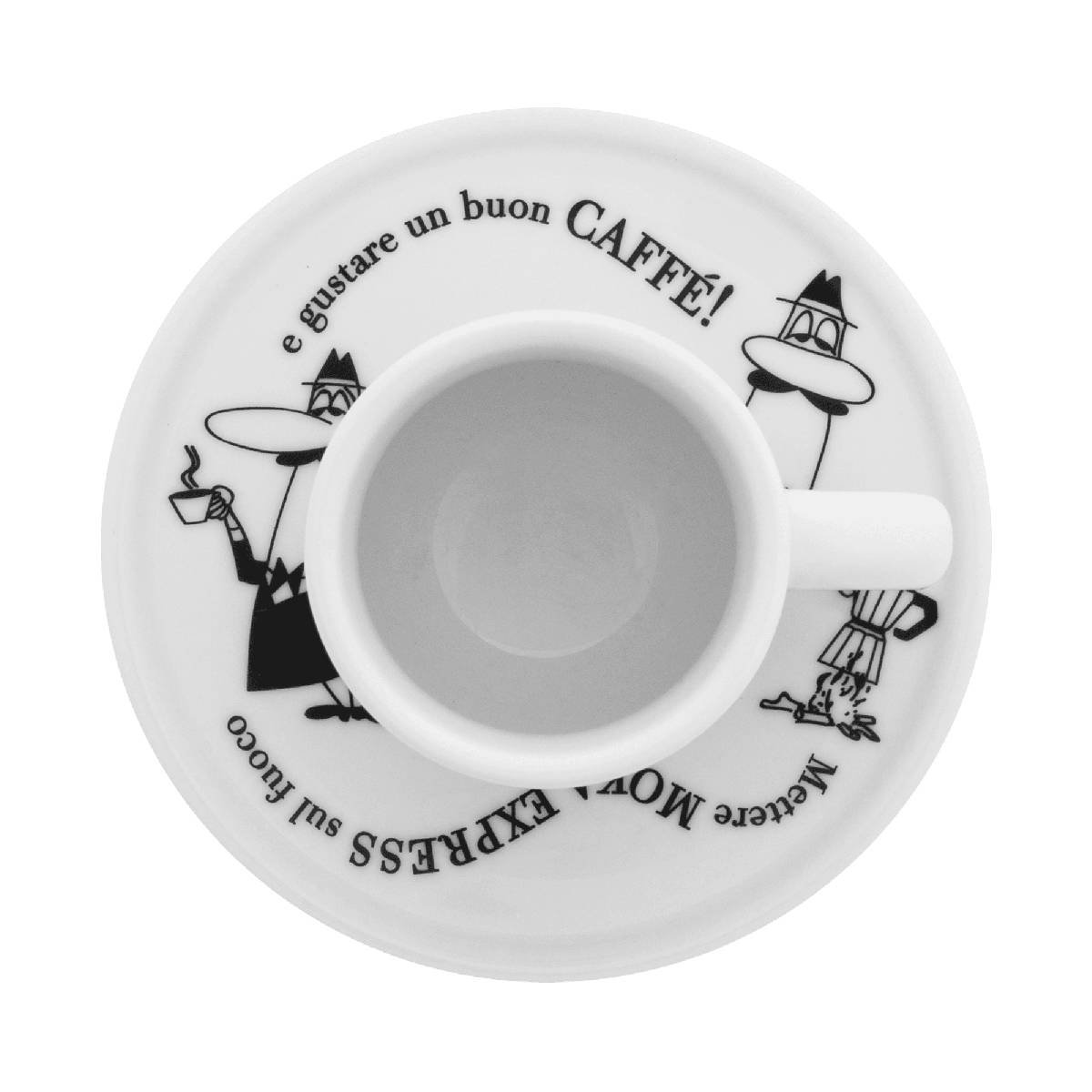 Bialetti Carosello, Set, Tasse, Kaffee, Weiß, Porzellan, Rund-3