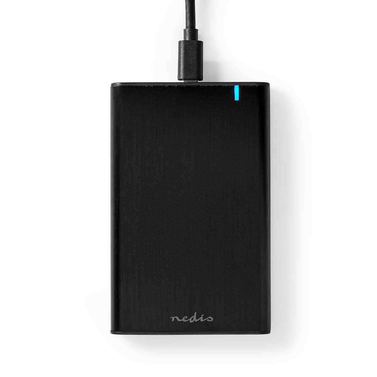 Nedis HDDE25410BK, HDD-Gehäuse, 2.5", SATA, USB Anschluss, Schwarz-3